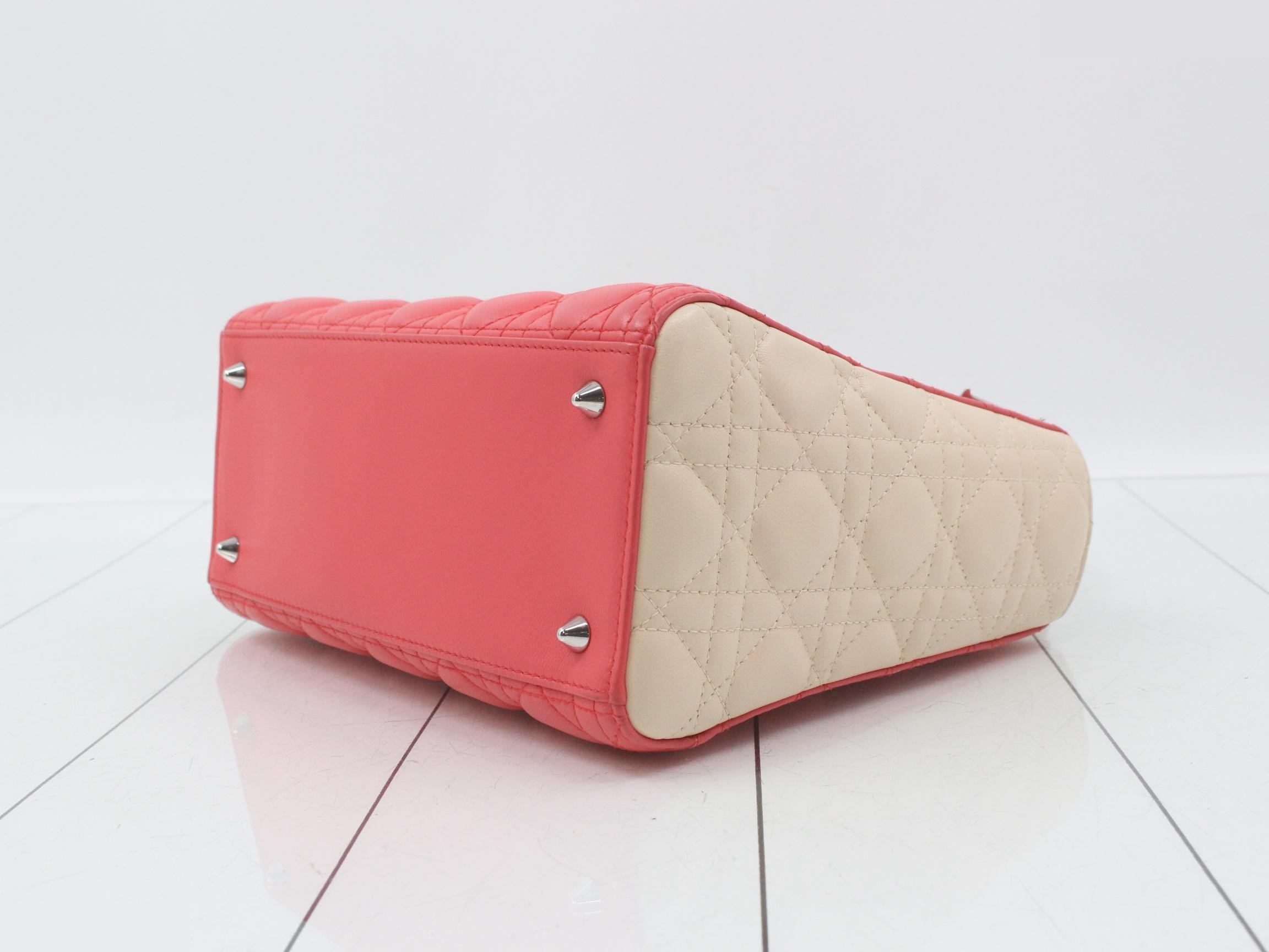 Lady Dior Cannage Lamb 2-Way Handbag — view 6