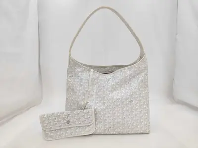 Bohème PVC x Leather White Shoulder Bag