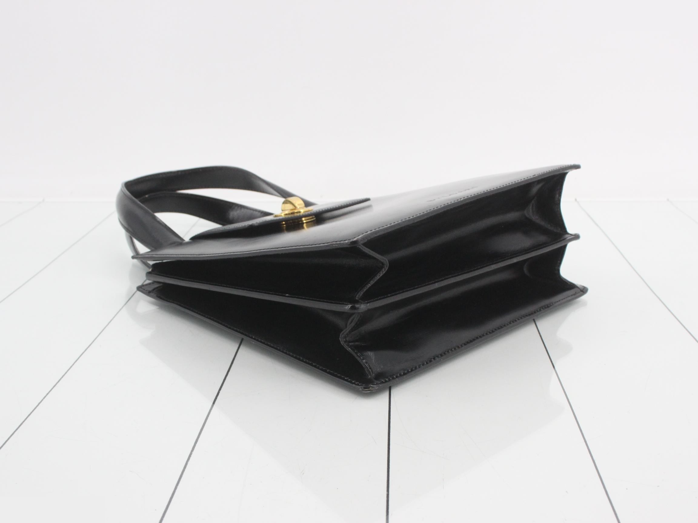 Leather Handbag, Black — view 5