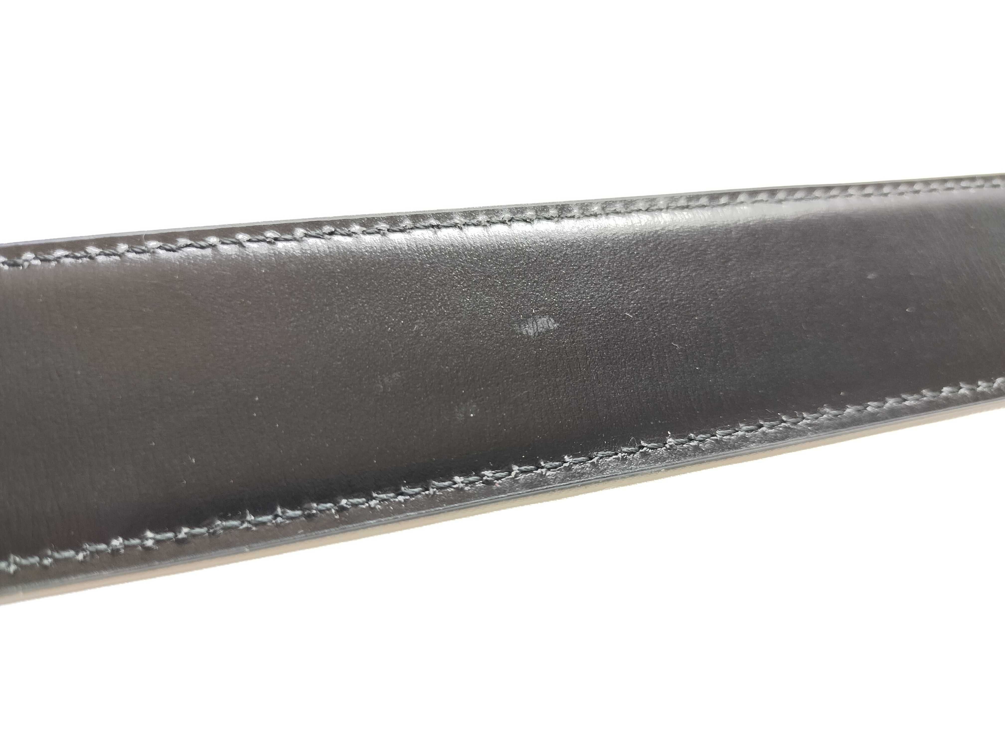 leather belt with gold hardware — view 8