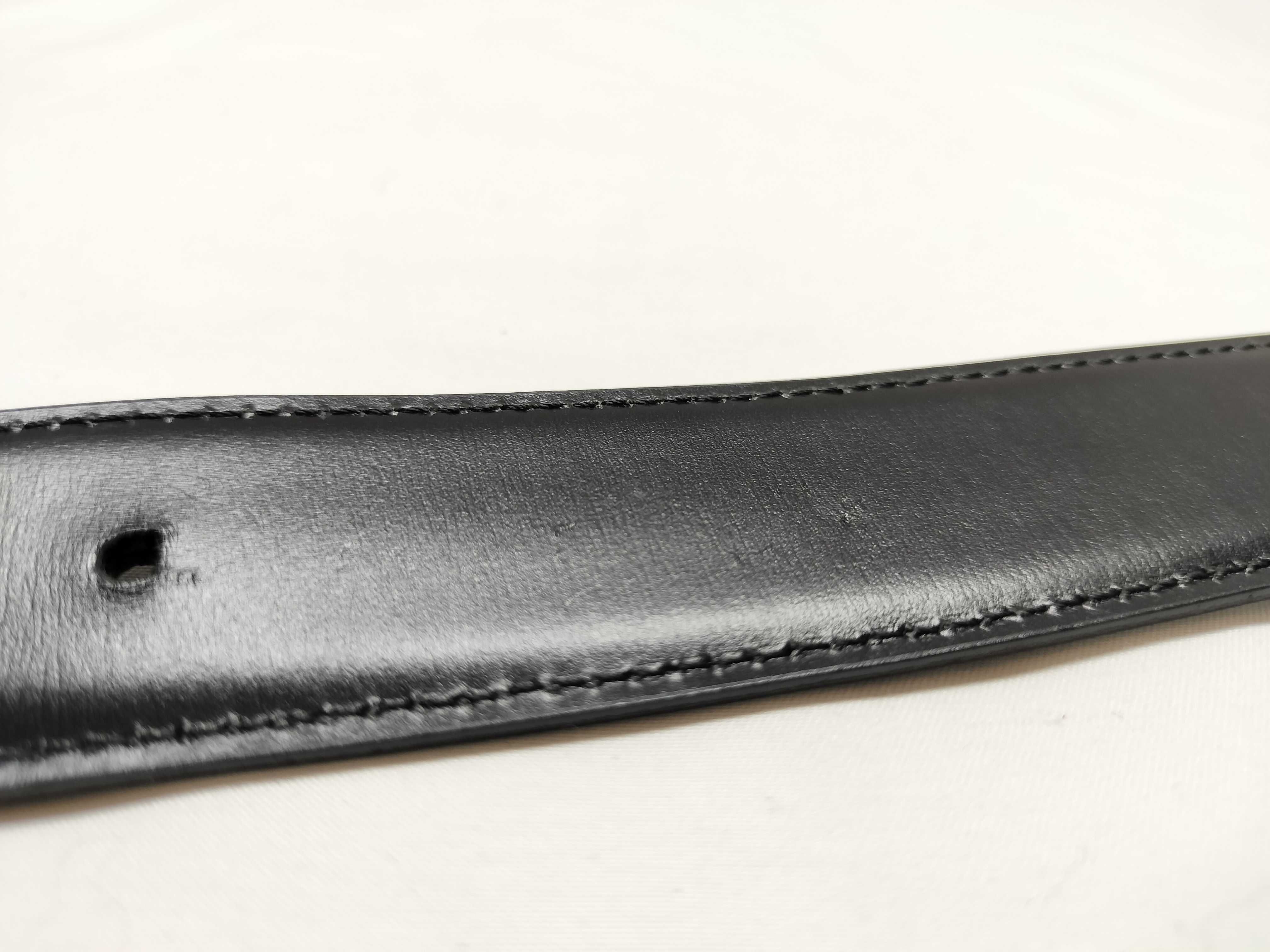 leather belt with gold hardware — view 9