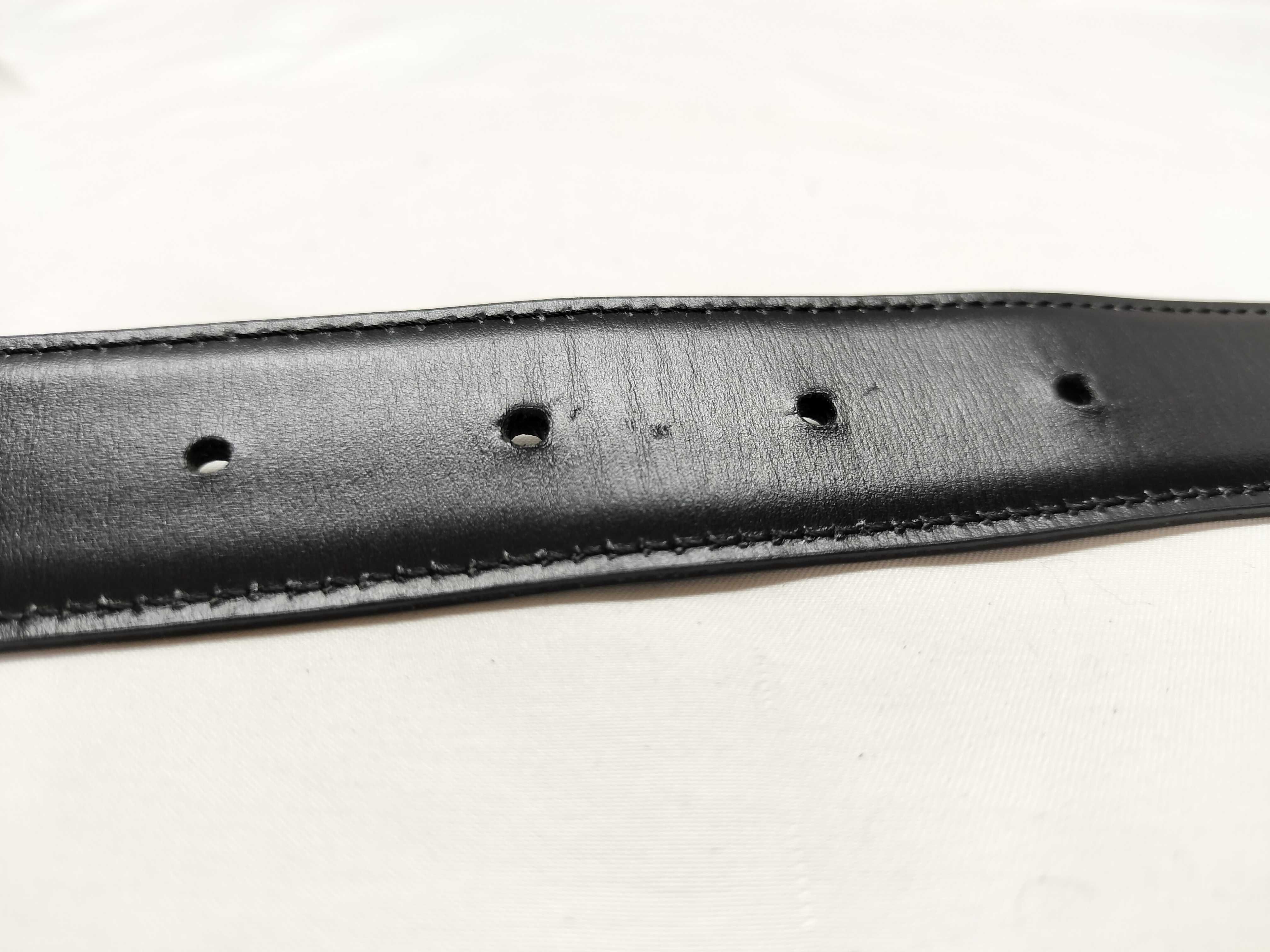 leather belt with gold hardware — view 10