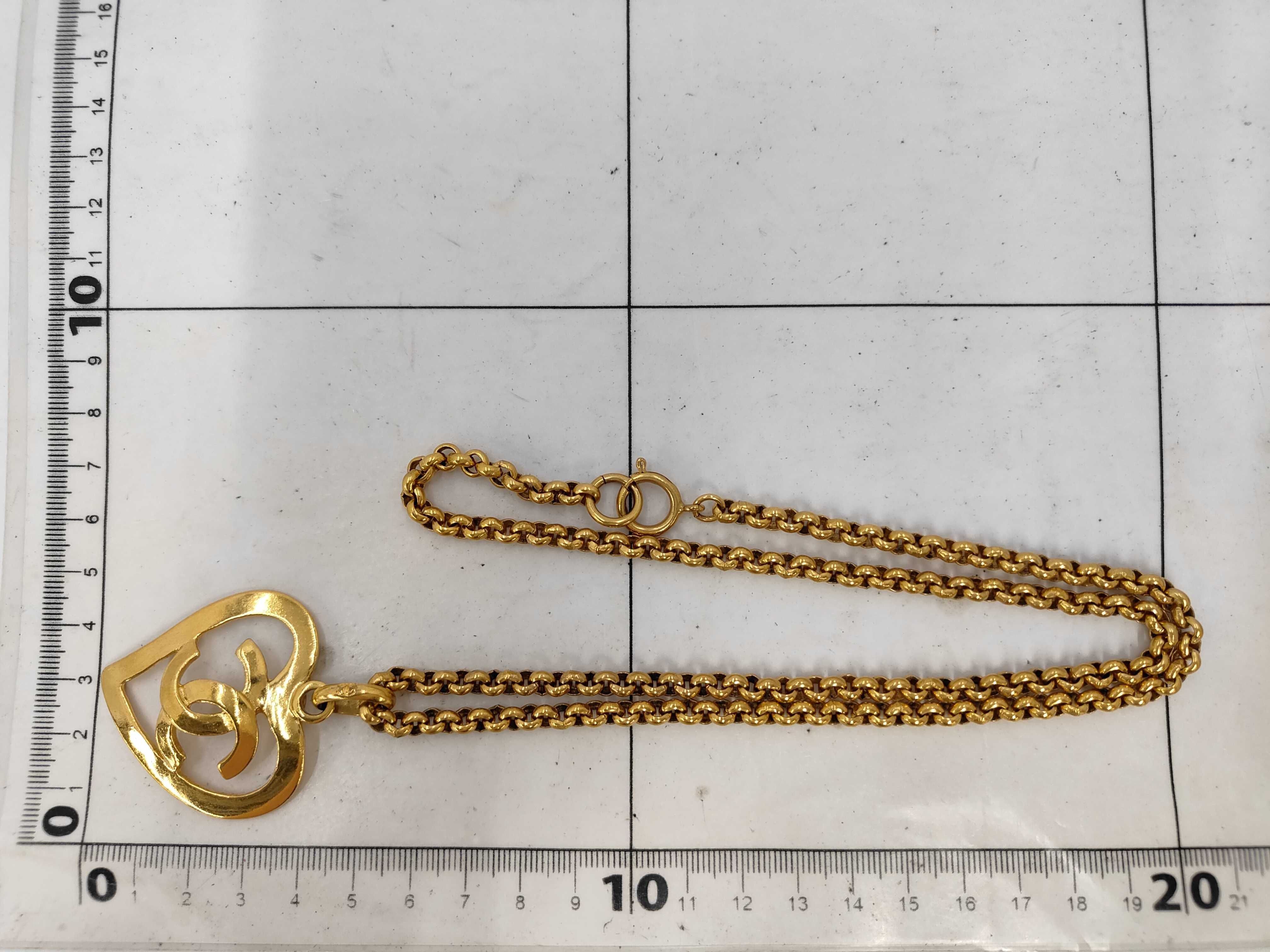 Coco Mark Heart Motif Gold 95P Necklace — view 6