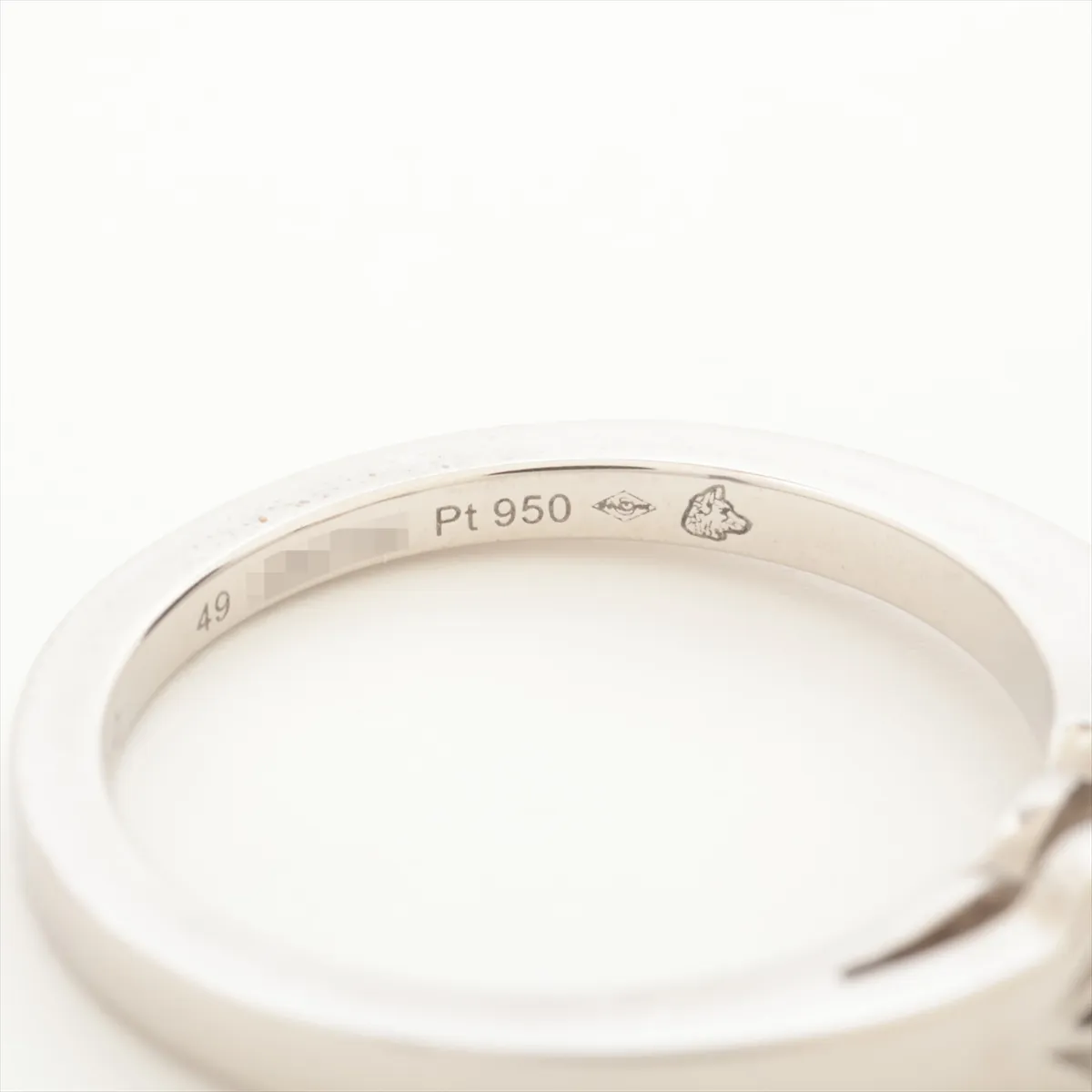 Ballerina Diamond Ring, Pt950, 4.6g, D0.23, Size 48, JNQ396, hallmark — view 4