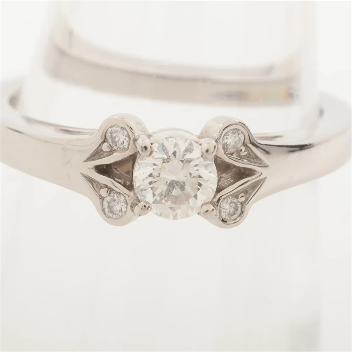 Ballerina Diamond Ring, Pt950, 4.6g, D0.23, Size 48, JNQ396, hallmark — view 5