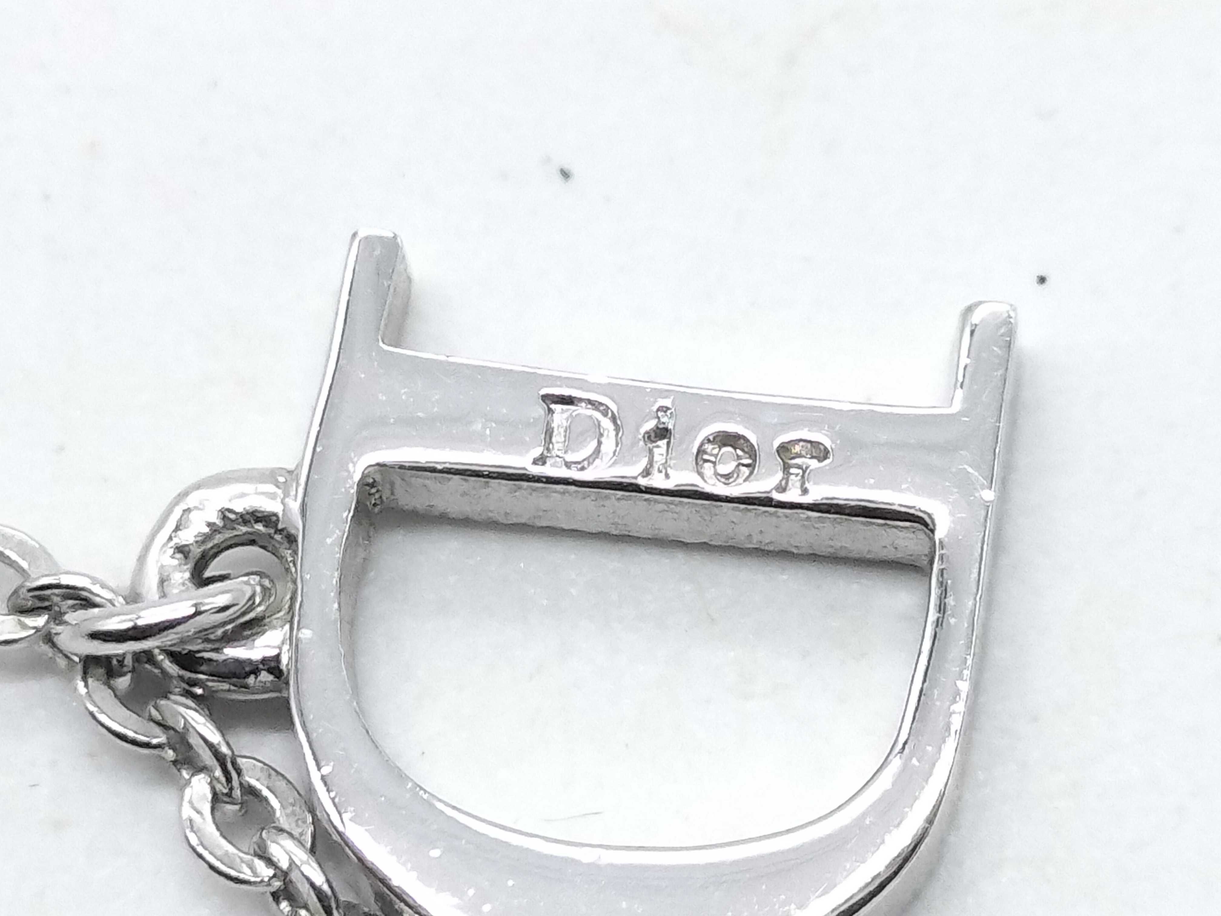 Silver Logo Rhinestone Necklace — view 4