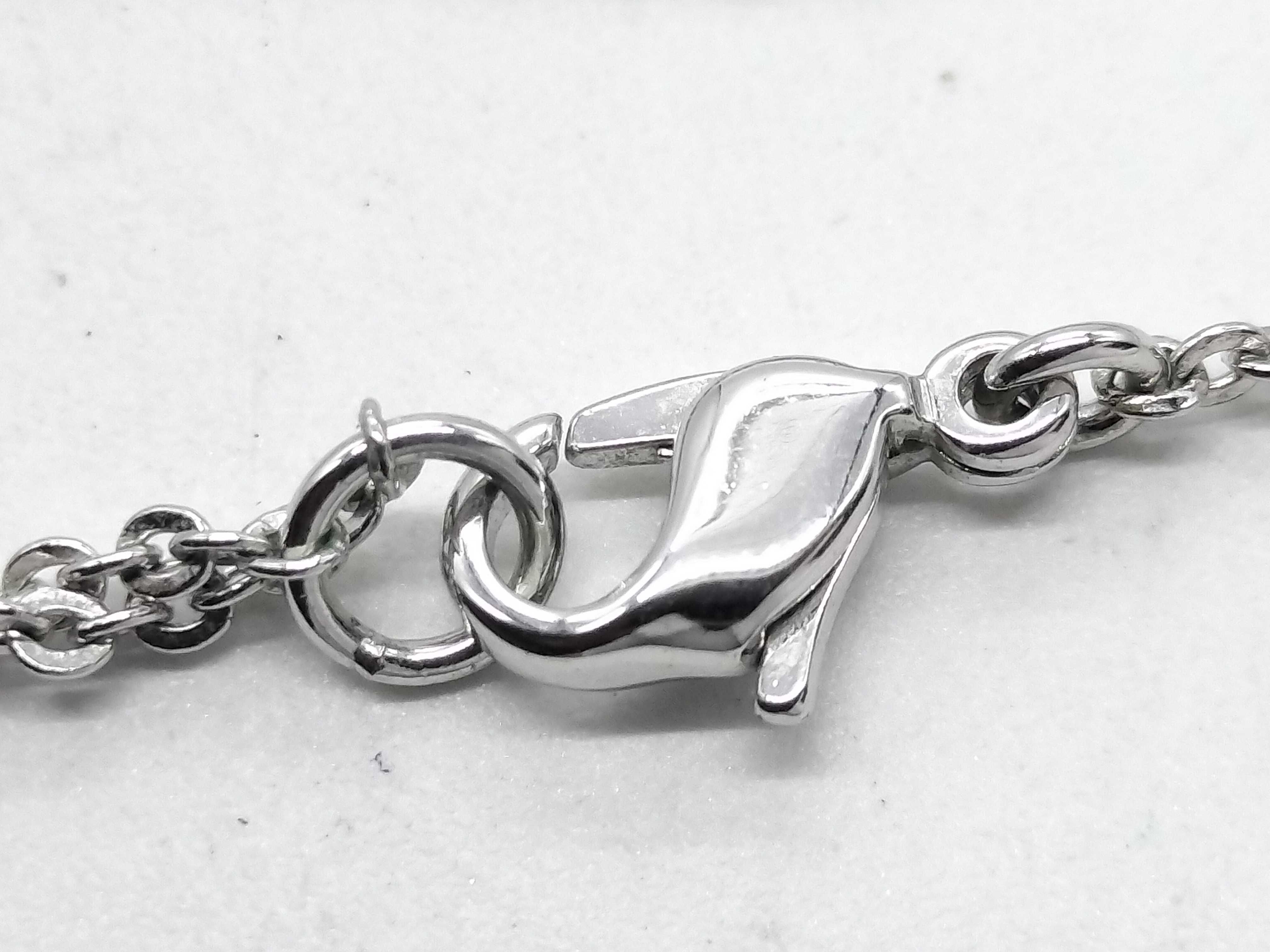 Silver Logo Rhinestone Necklace — view 6