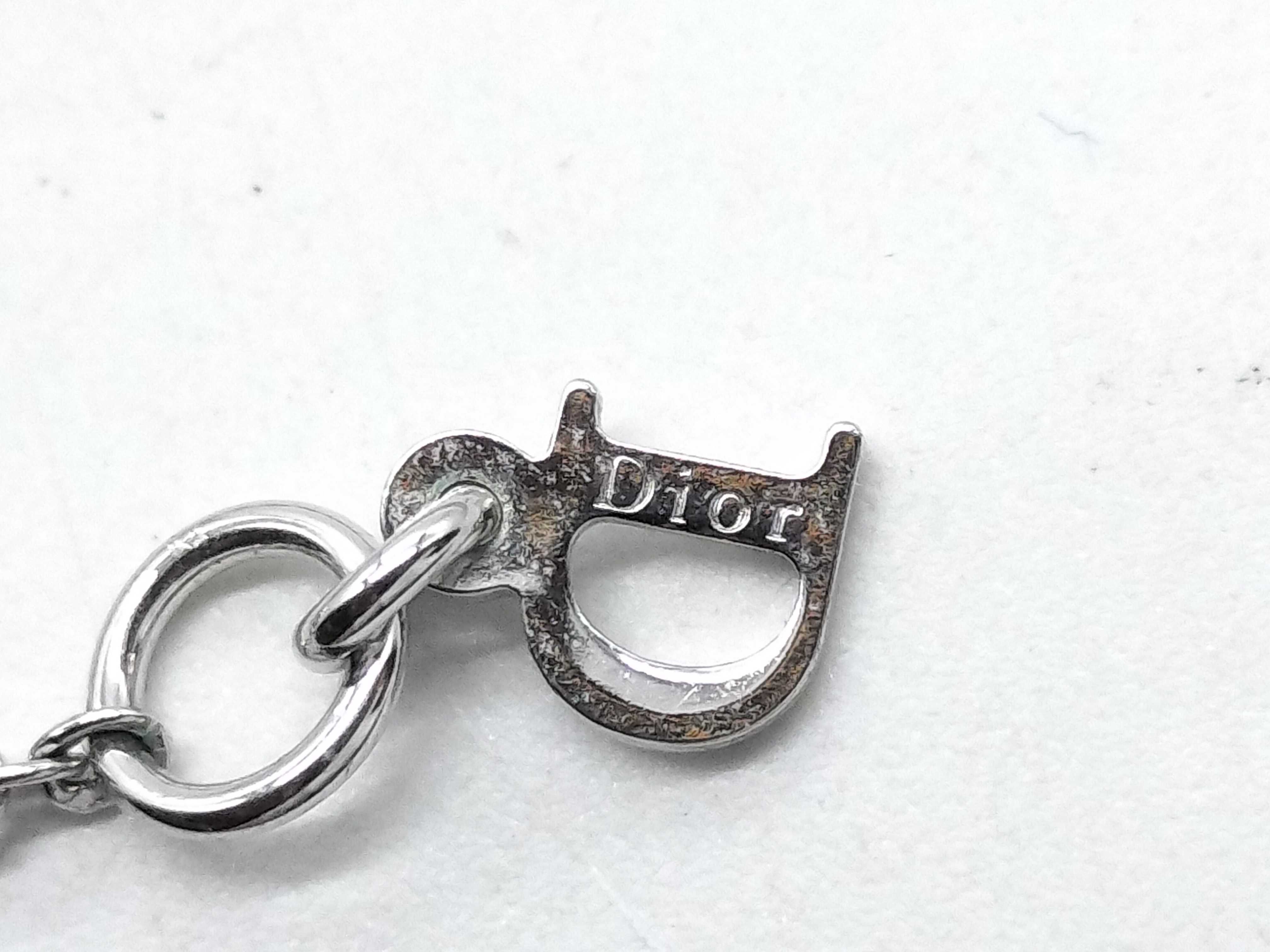 Silver Logo Rhinestone Necklace — view 7