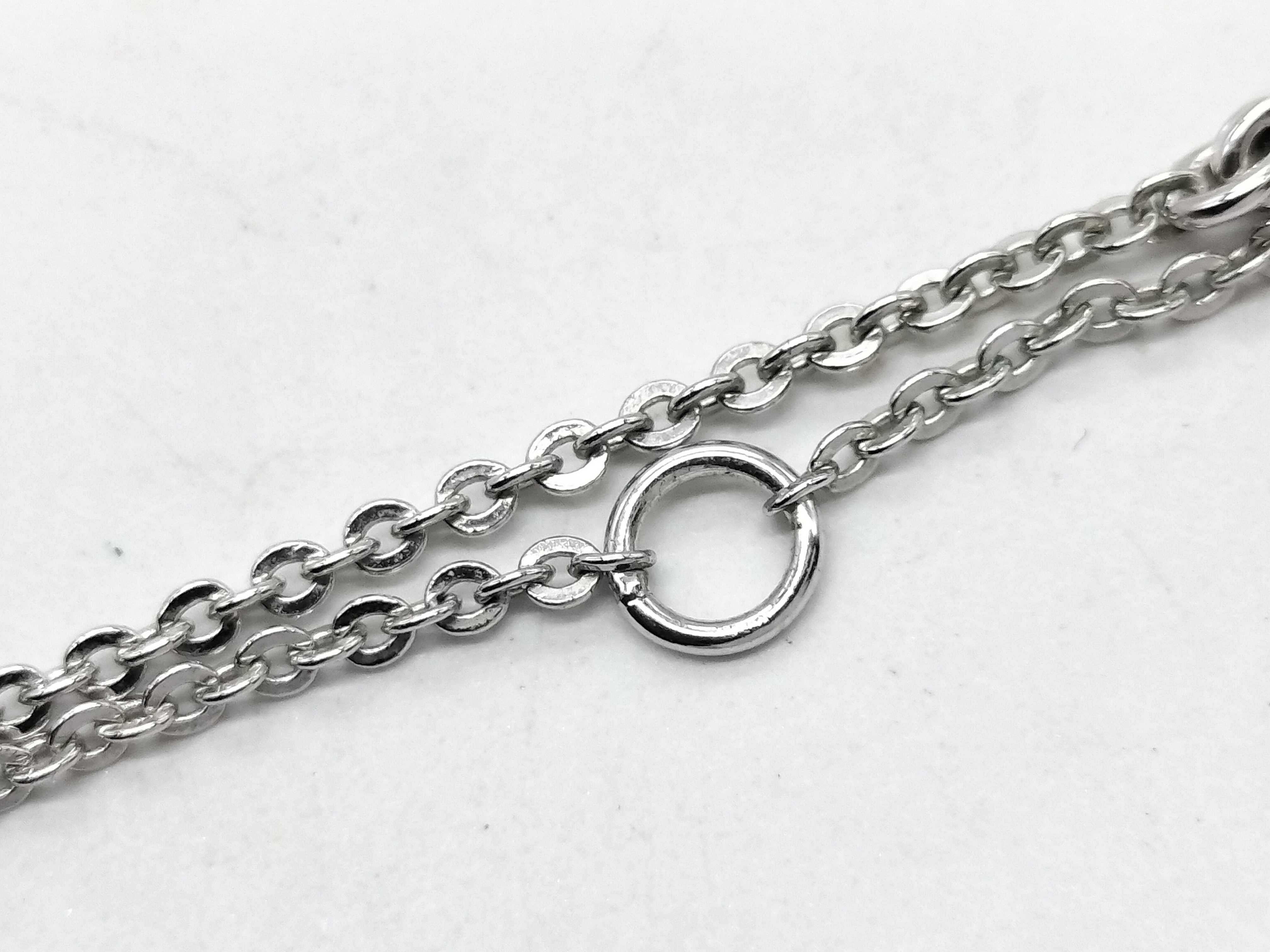 Silver Logo Rhinestone Necklace — view 9