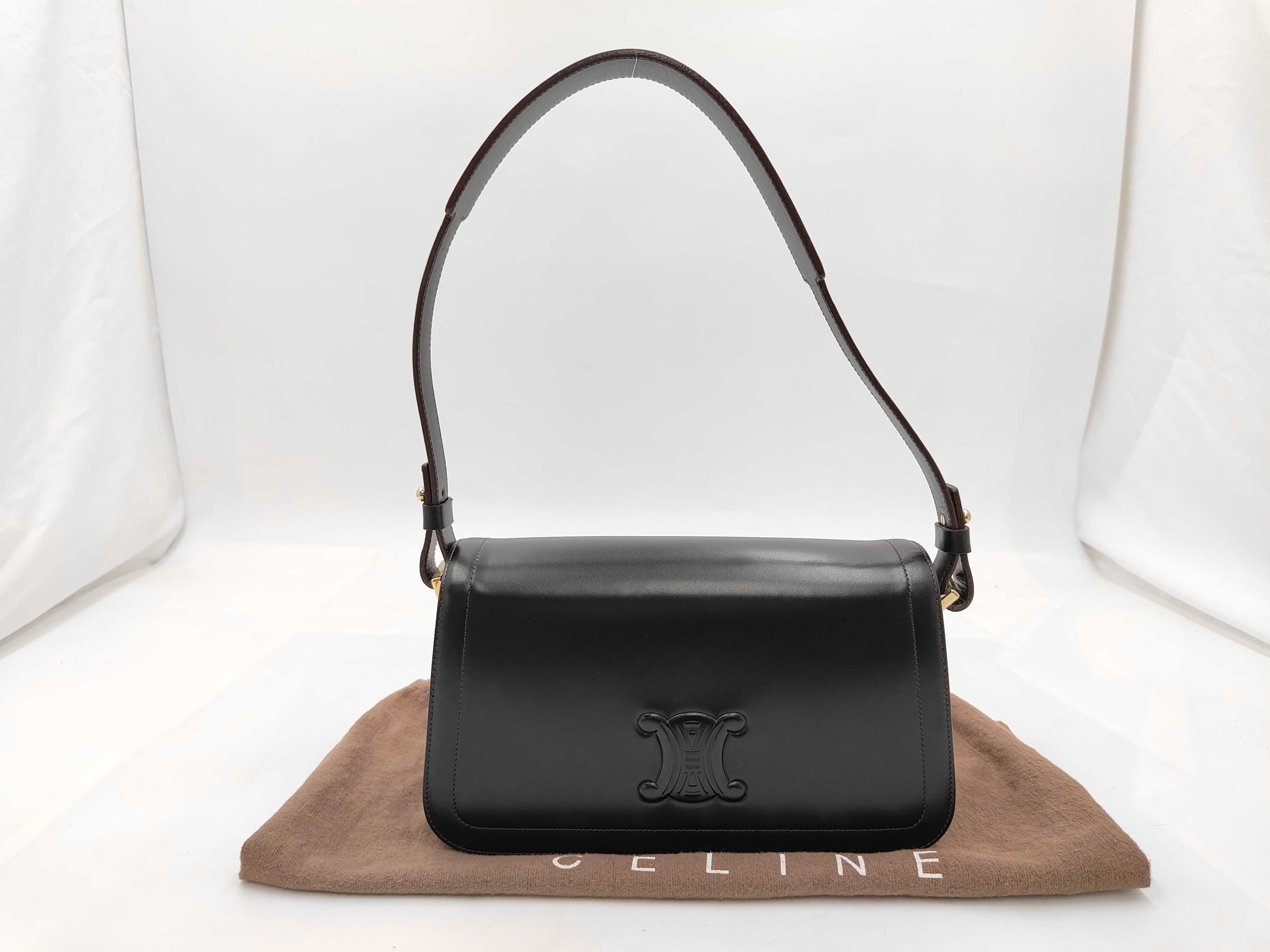 Triomphe leather shoulder bag