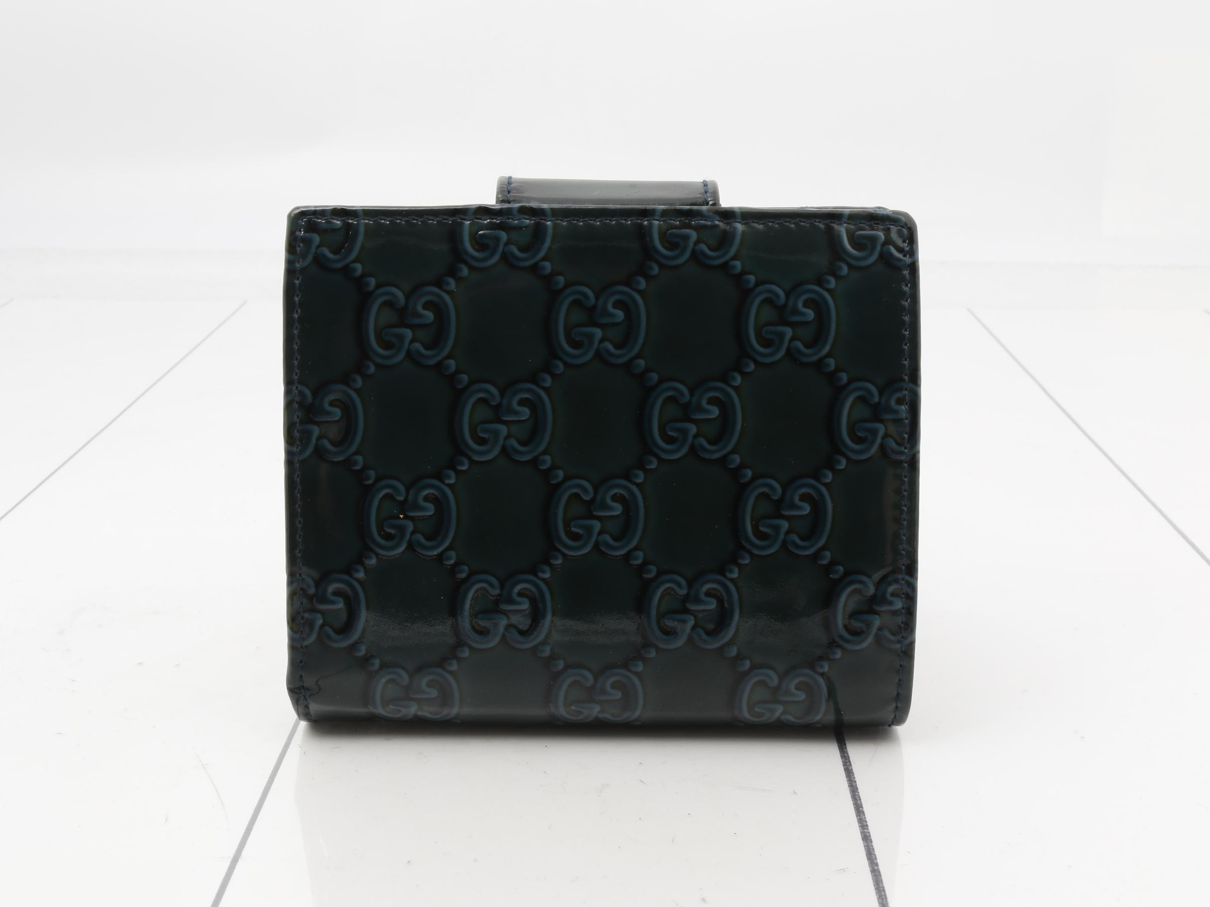 enamel Guccissima bi-fold wallet — view 2