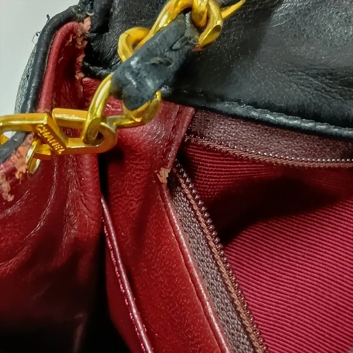 Matelassé Lambskin Single Flap Single Chain Bag, Black with Gold Hardware, 0377027 (Serial Number in the 0s) — view 15