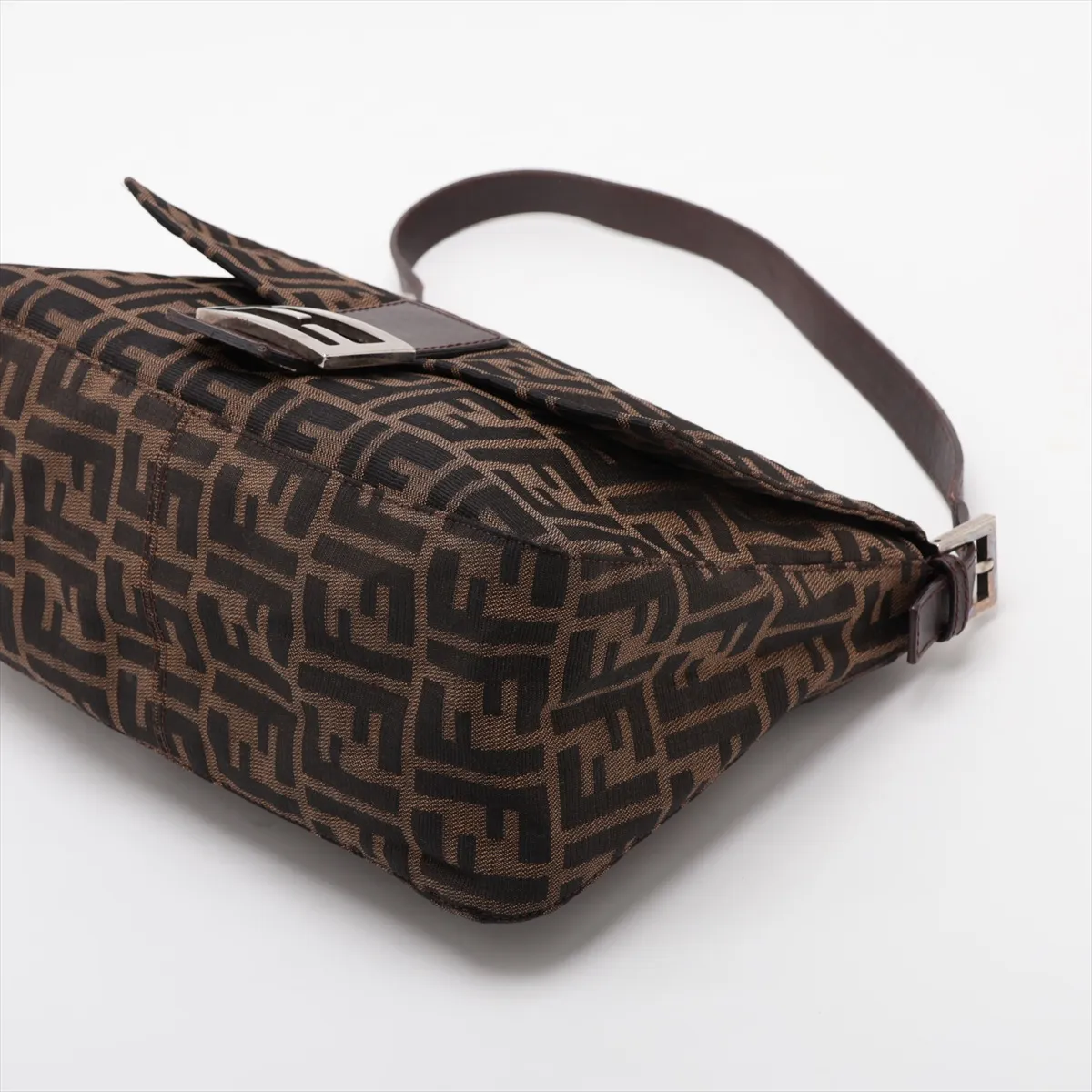 Zucca Mamma Bucket 26325 Canvas x Leather Shoulder Bag Brown — view 3