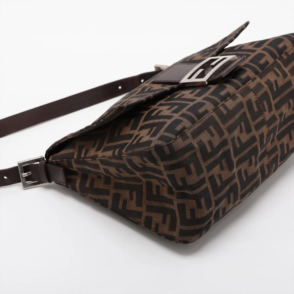 Zucca Mamma Bucket 26325 Canvas x Leather Shoulder Bag Brown — view 4