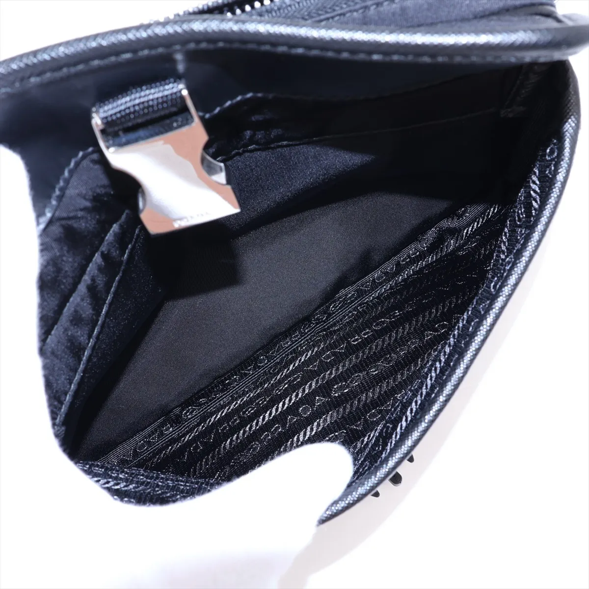 Tessuto Nylon Shoulder Bag, Black — view 7