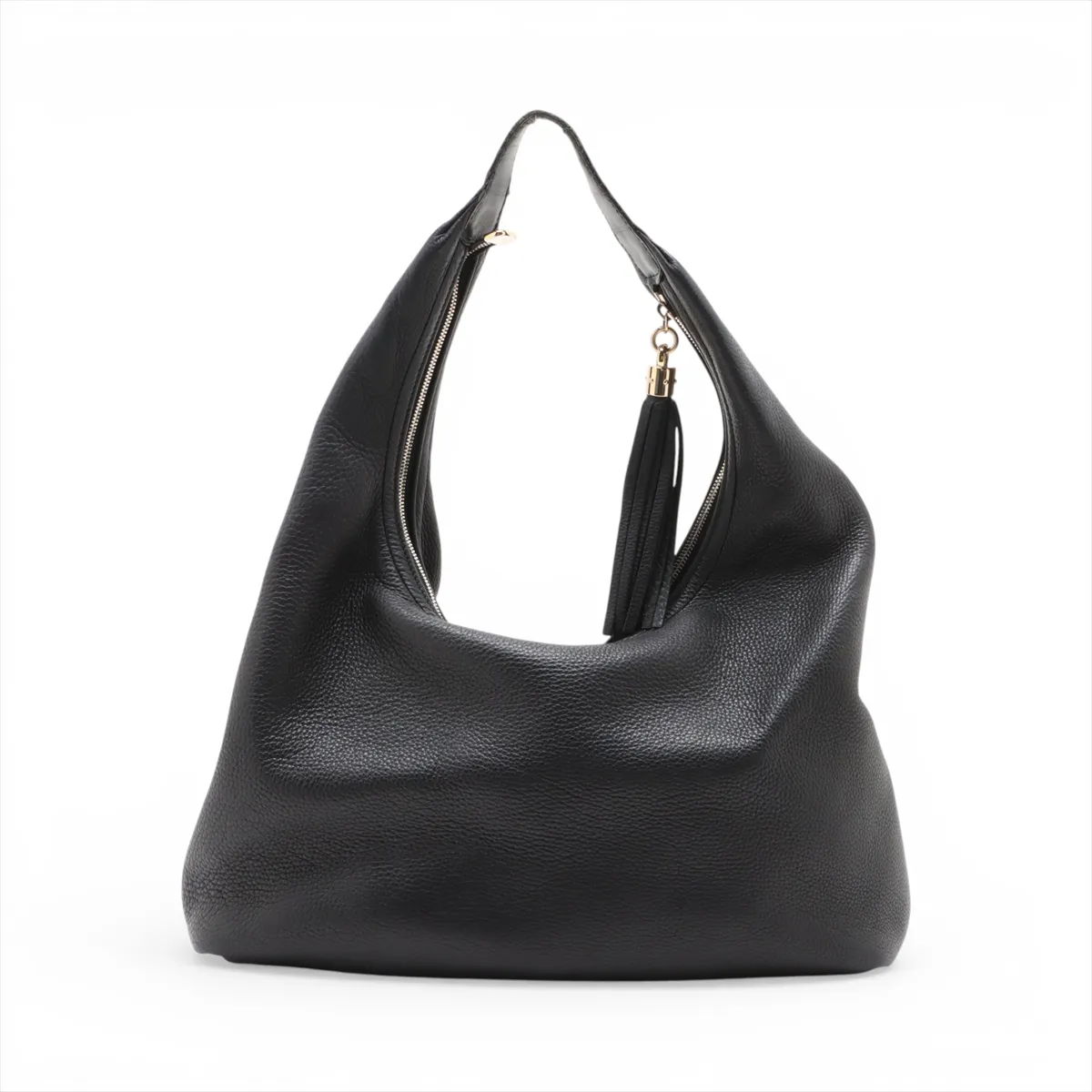 Soho Leather Shoulder Bag, Black, 282304 — view 2