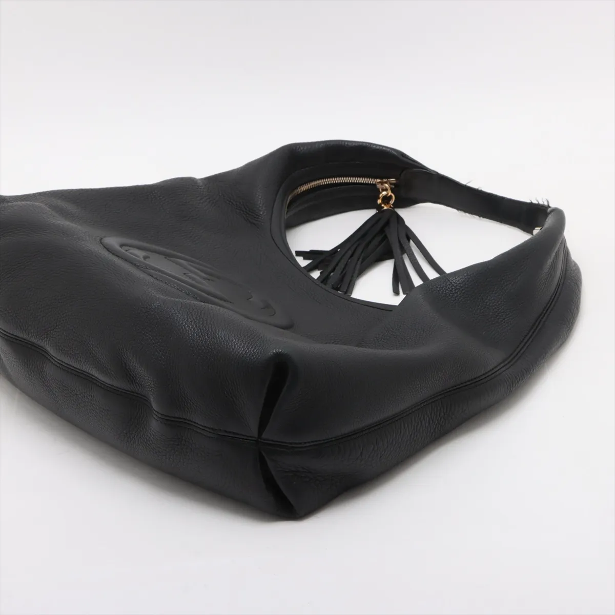 Soho Leather Shoulder Bag, Black, 282304 — view 3