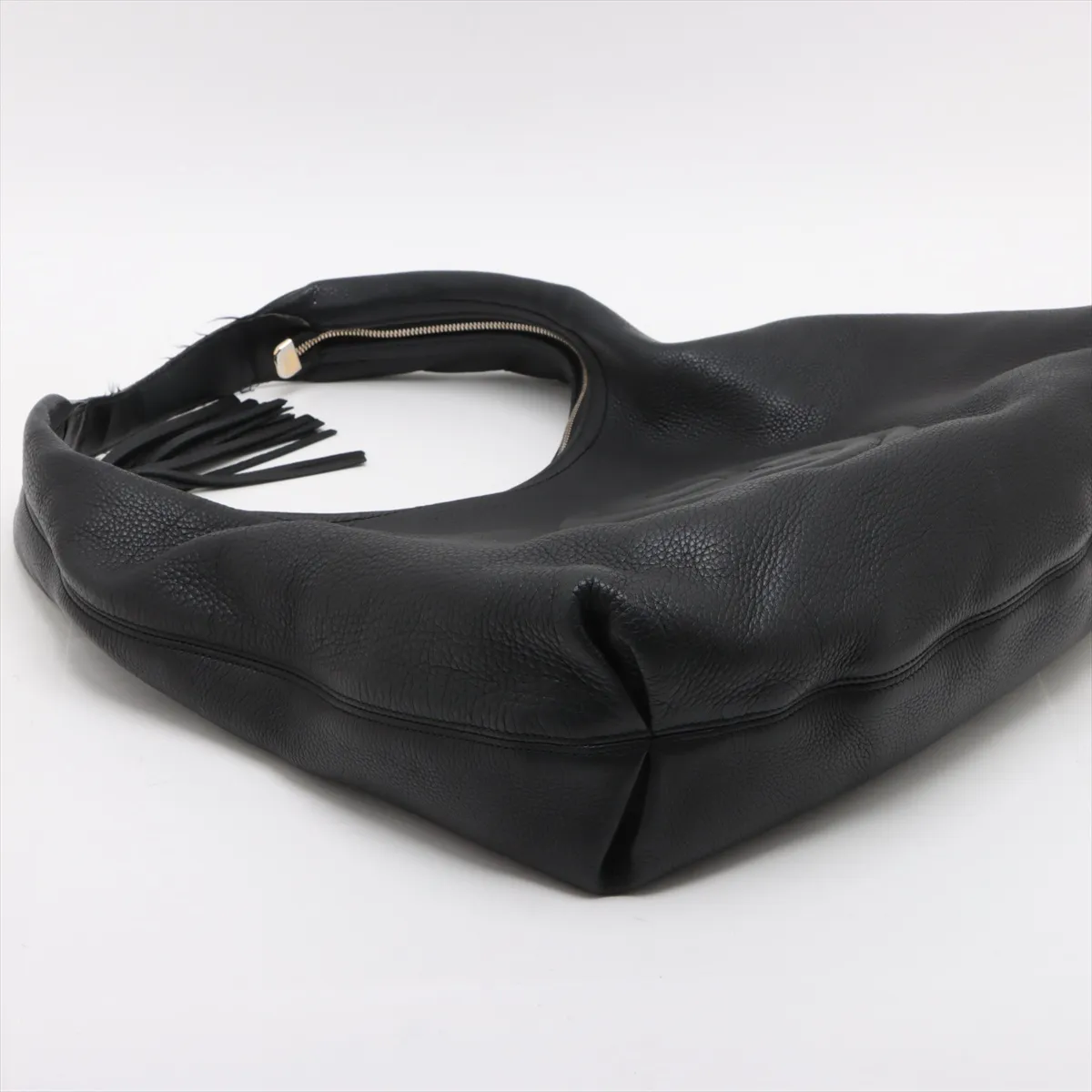 Soho Leather Shoulder Bag, Black, 282304 — view 4