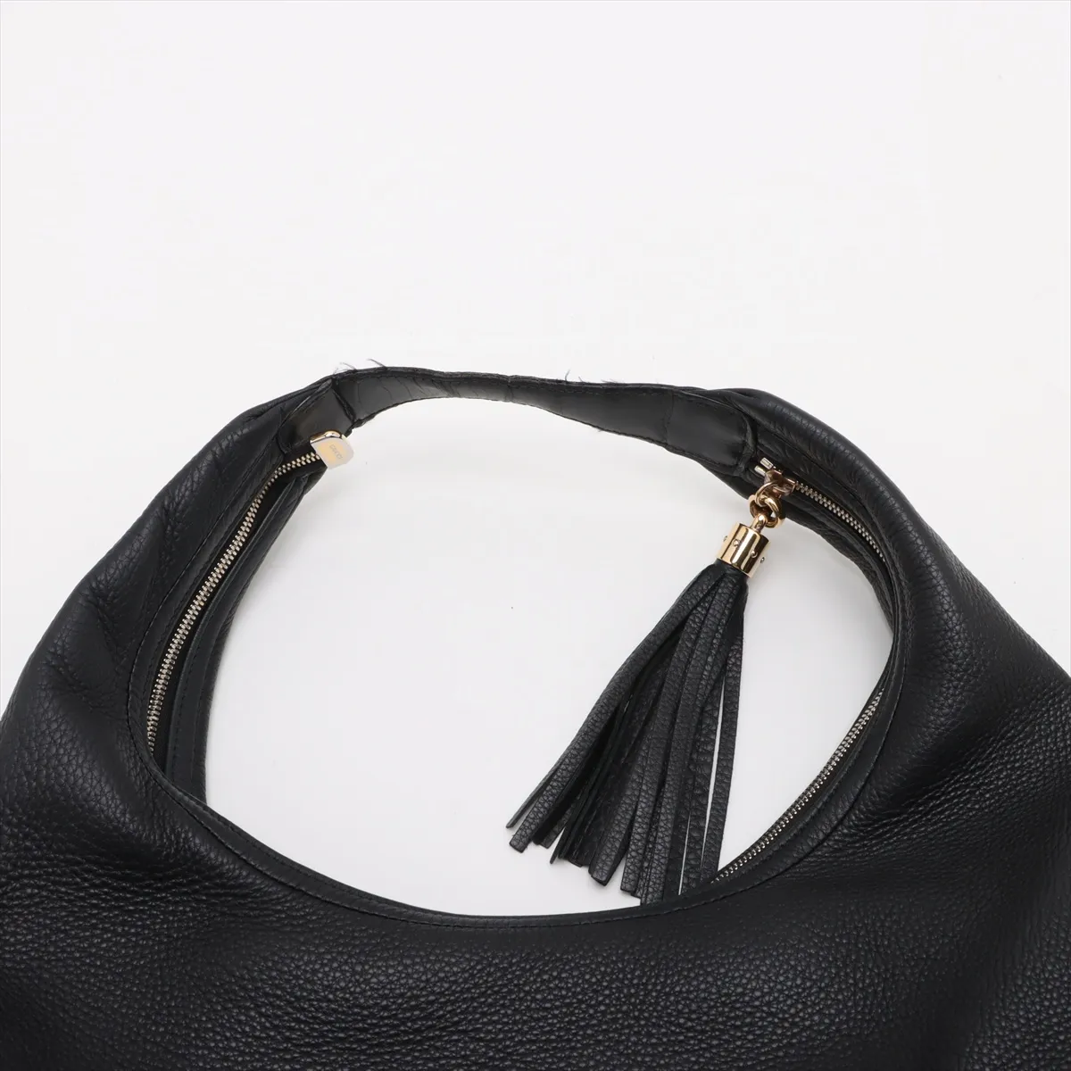 Soho Leather Shoulder Bag, Black, 282304 — view 6