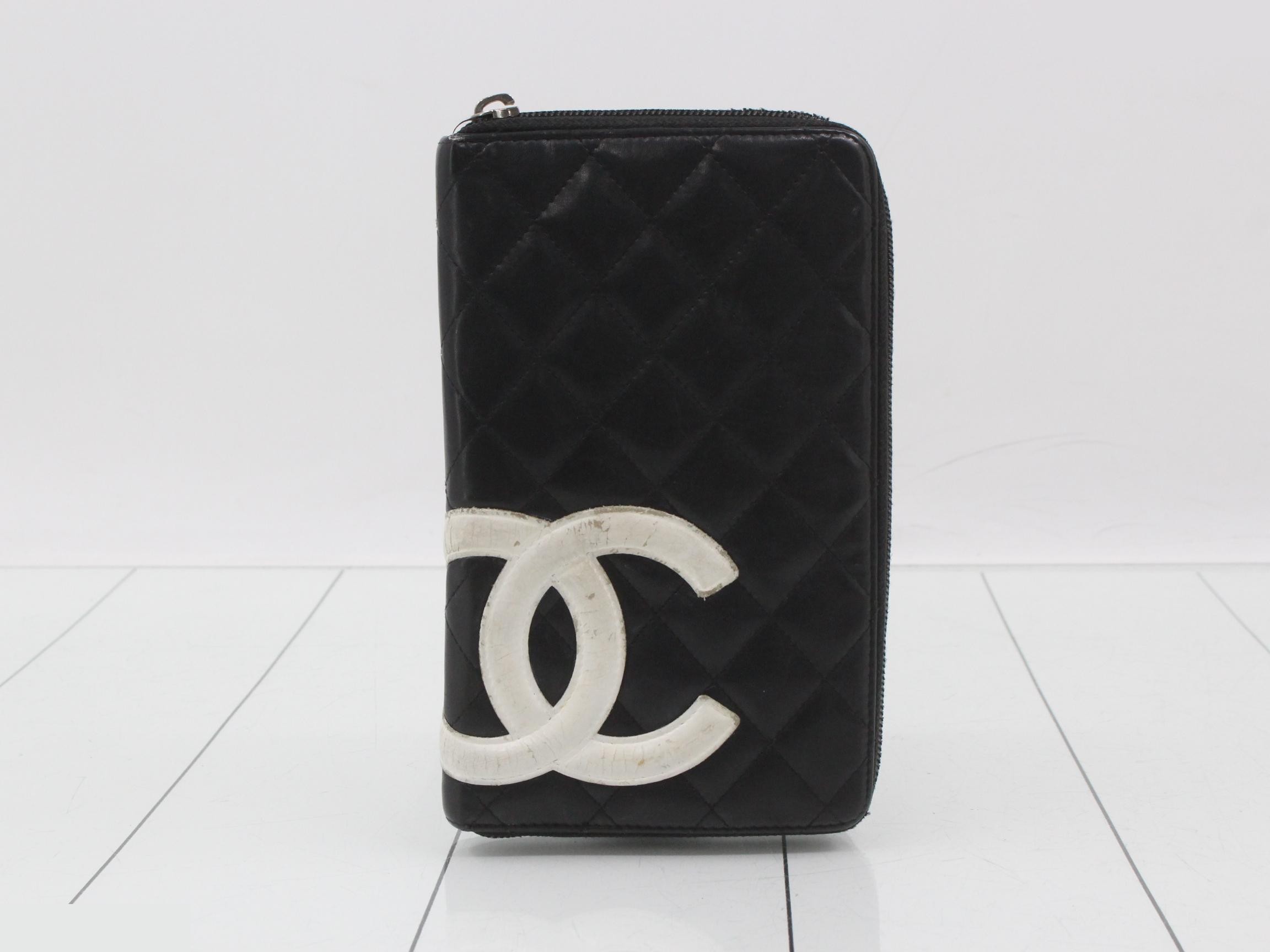 Cambon Lambskin Round Zip Long Wallet