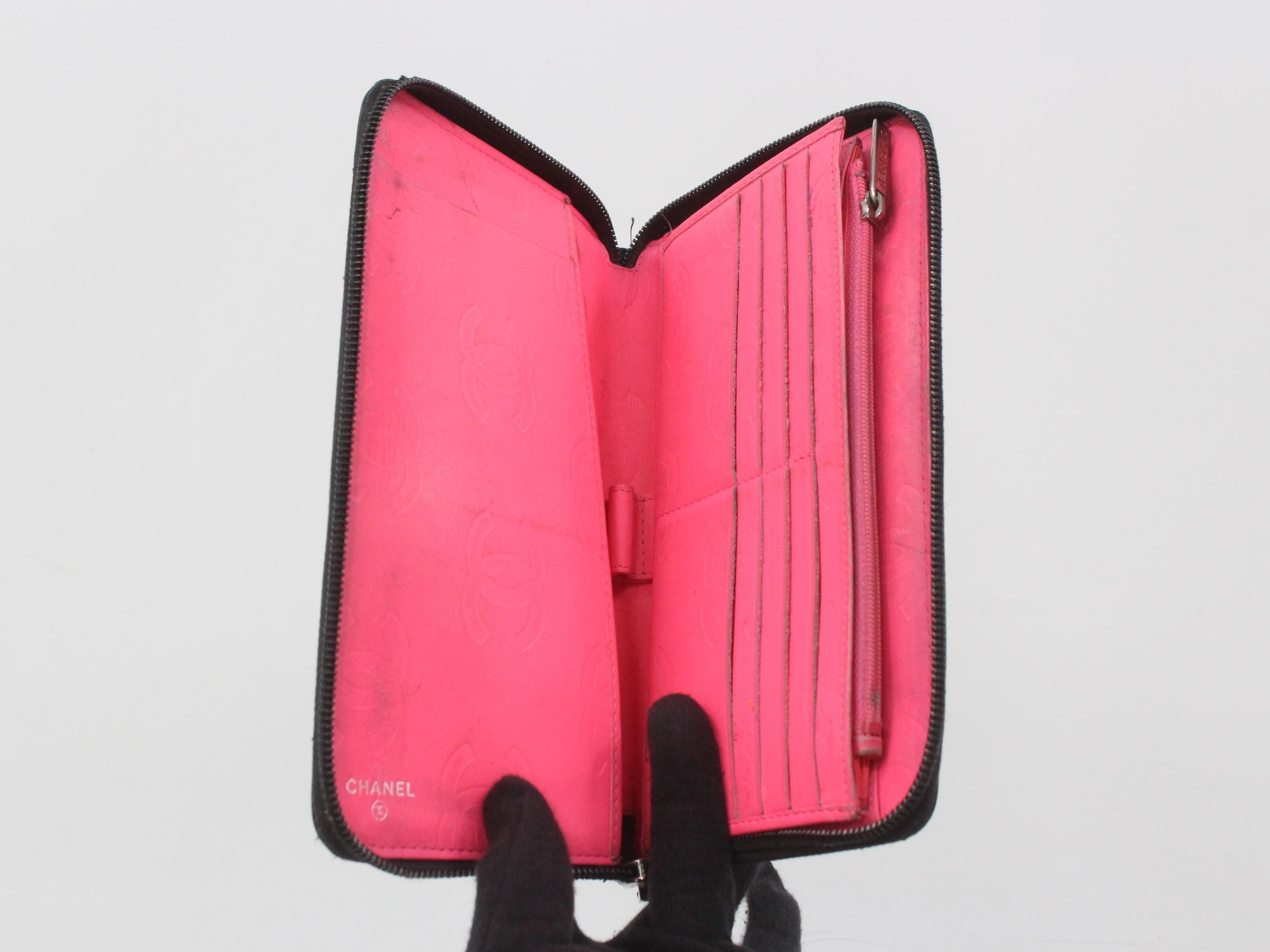 Cambon Lambskin Round Zip Long Wallet — view 4