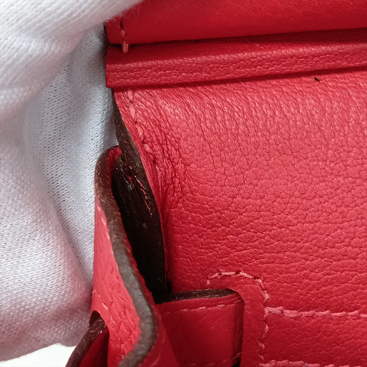 [Individually packaged] Hermes Birkin 30 Letournée Taurillon Clemence Rouge Pivoine Silver Hardware R: 2014 — view 15
