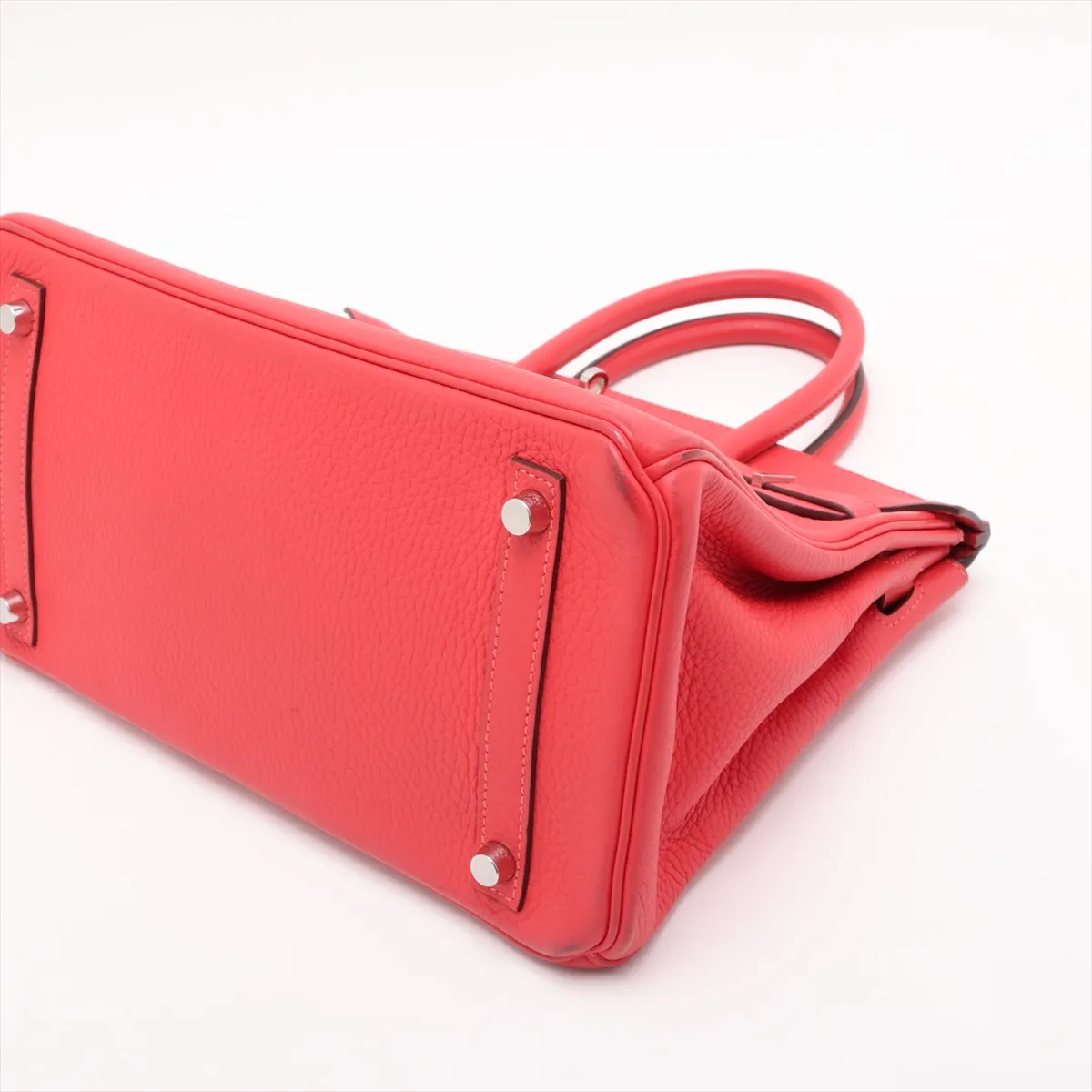 [Individually packaged] Hermes Birkin 30 Letournée Taurillon Clemence Rouge Pivoine Silver Hardware R: 2014 — view 3