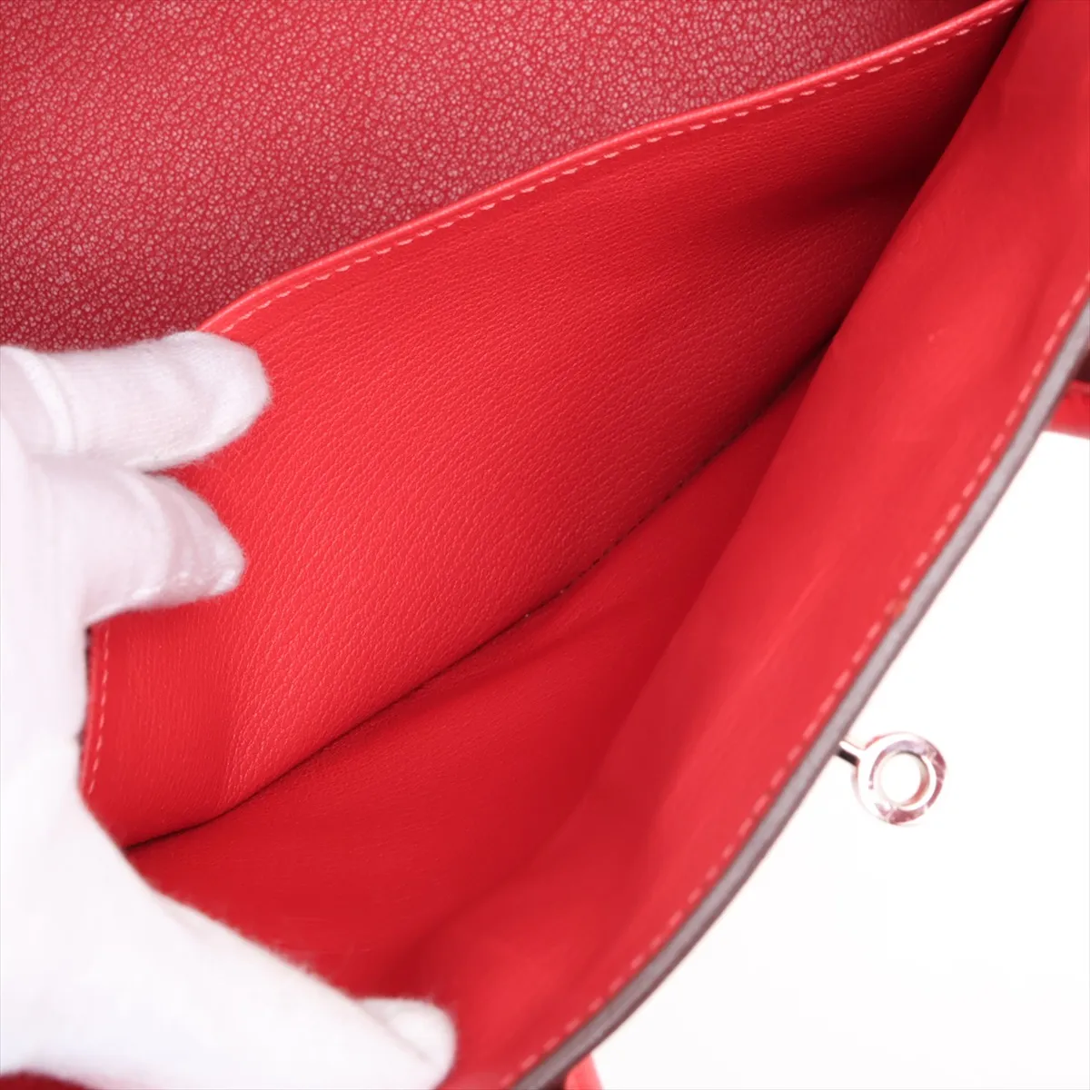 [Individually packaged] Hermes Birkin 30 Letournée Taurillon Clemence Rouge Pivoine Silver Hardware R: 2014 — view 9