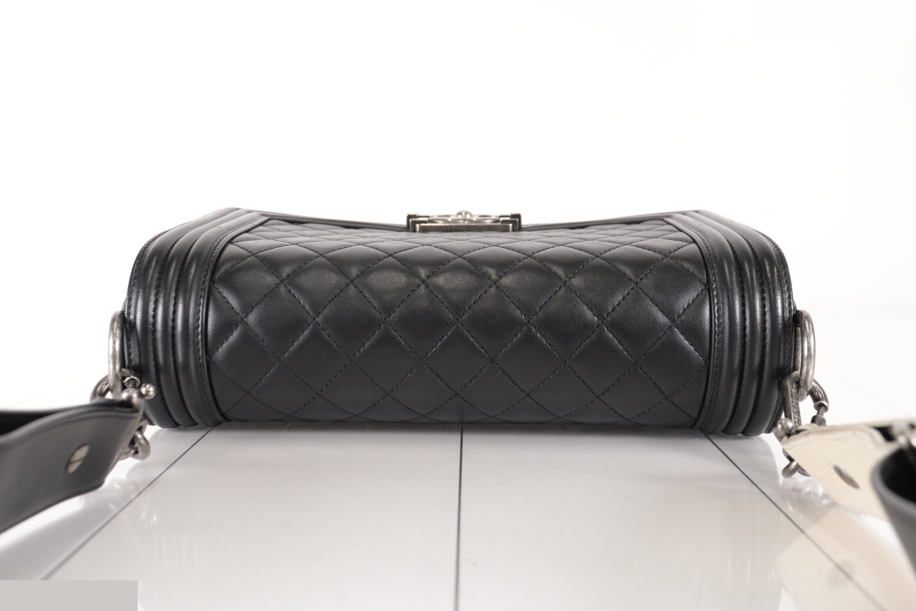 Boy Chanel Lambskin Shoulder Bag, Silver Hardware, Series 16 — view 6
