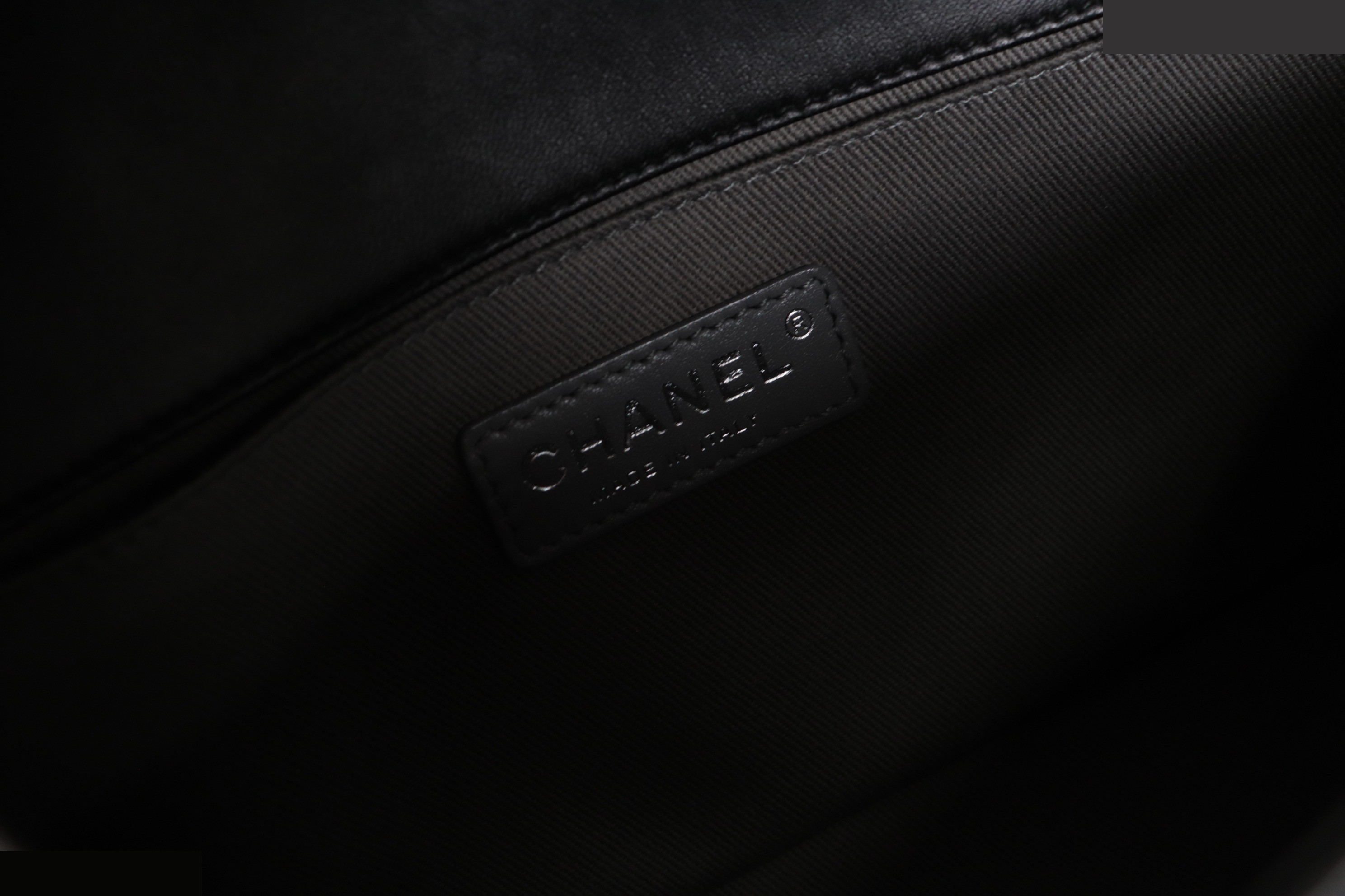 Boy Chanel Lambskin Shoulder Bag, Silver Hardware, Series 16 — view 8