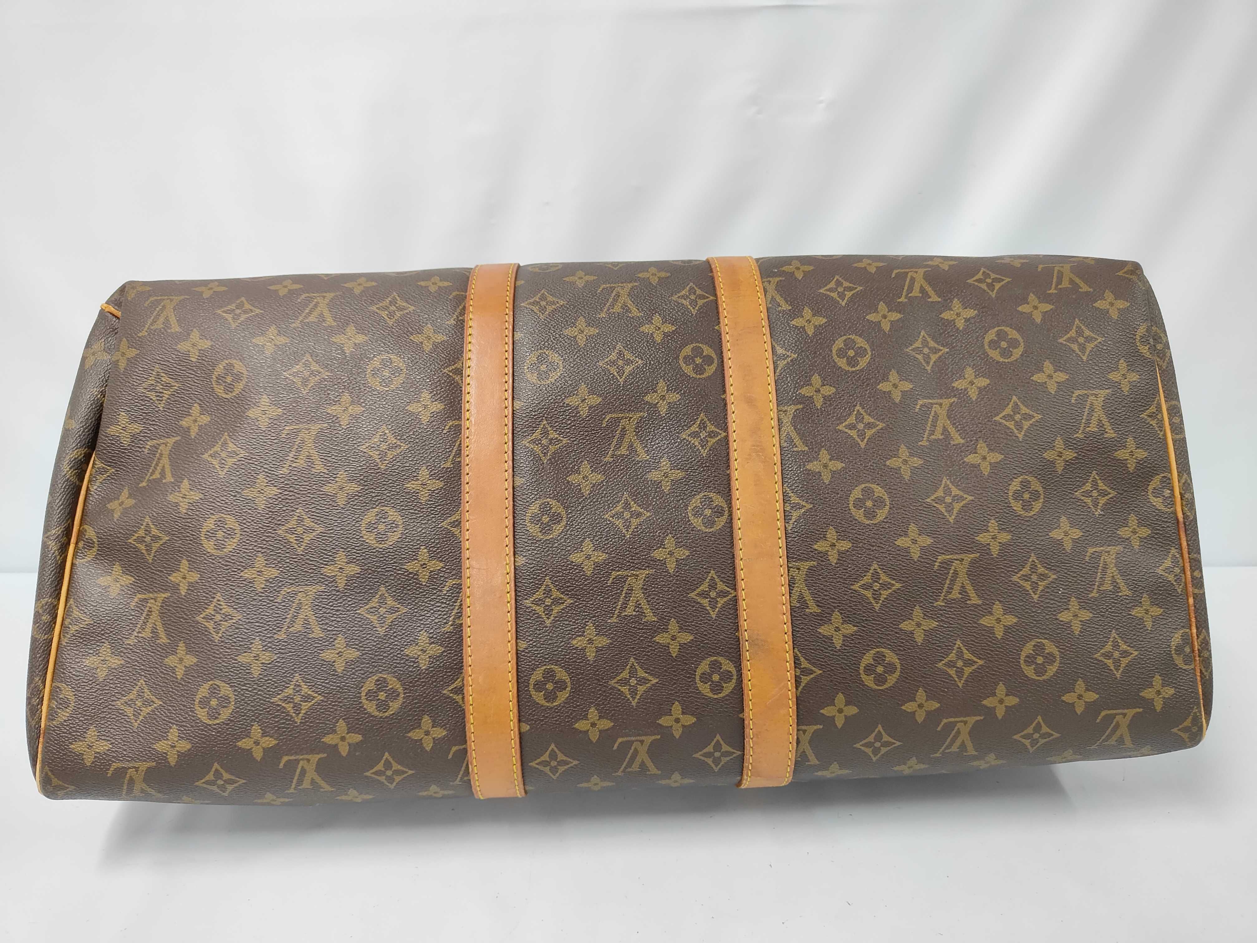 LV Louis Vuitton Monogram Keepall 55 Boston Bag — view 3