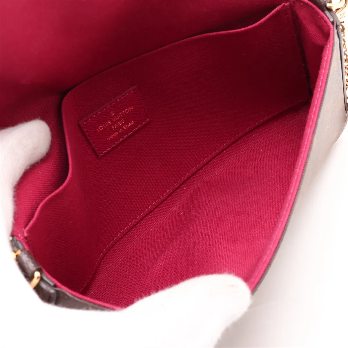 Monogram Pochette Felicie M81896 Brown with initials. RFID detected. — view 6