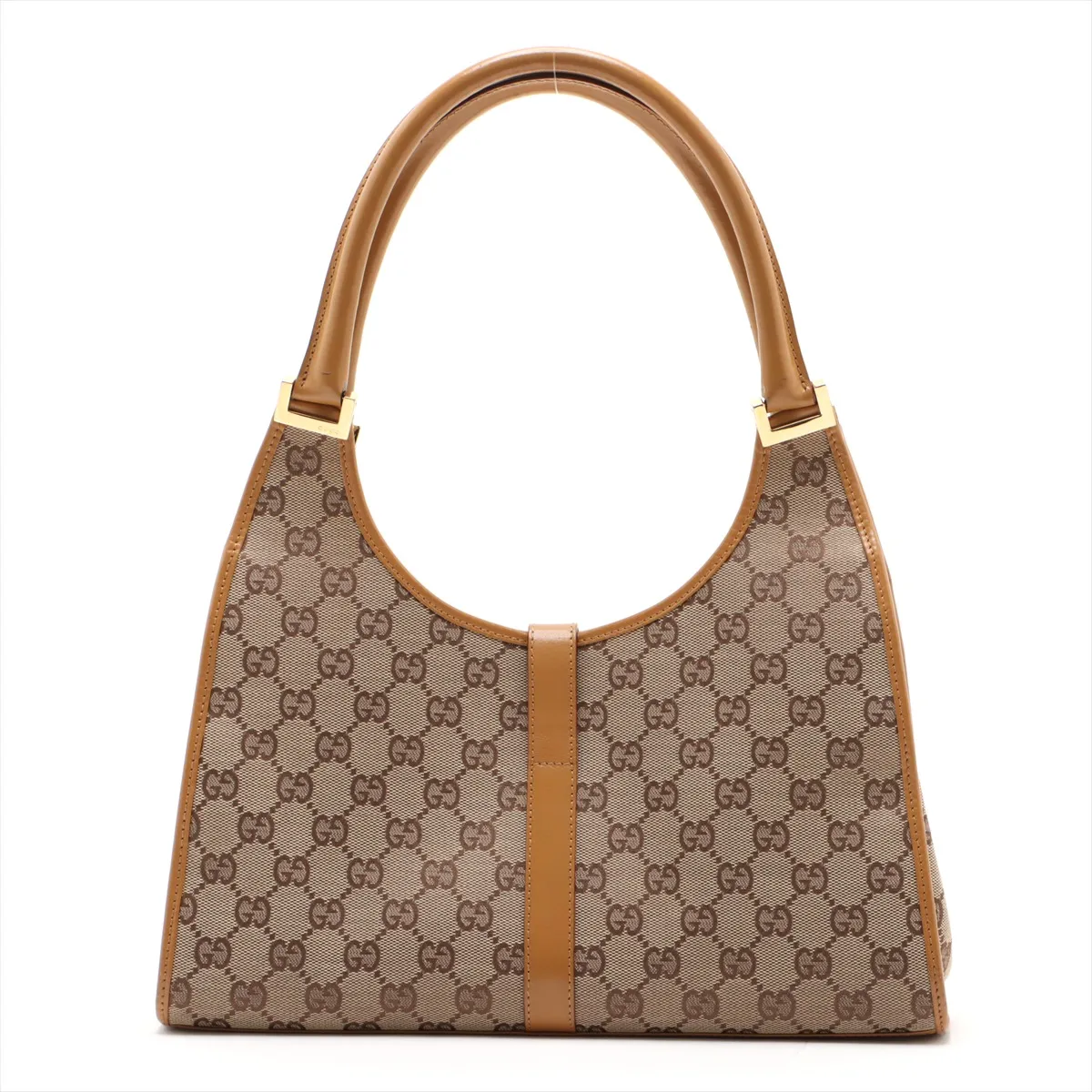 GG Canvas Jackie Canvas x Leather Handbag Brown 002 1067 — view 2