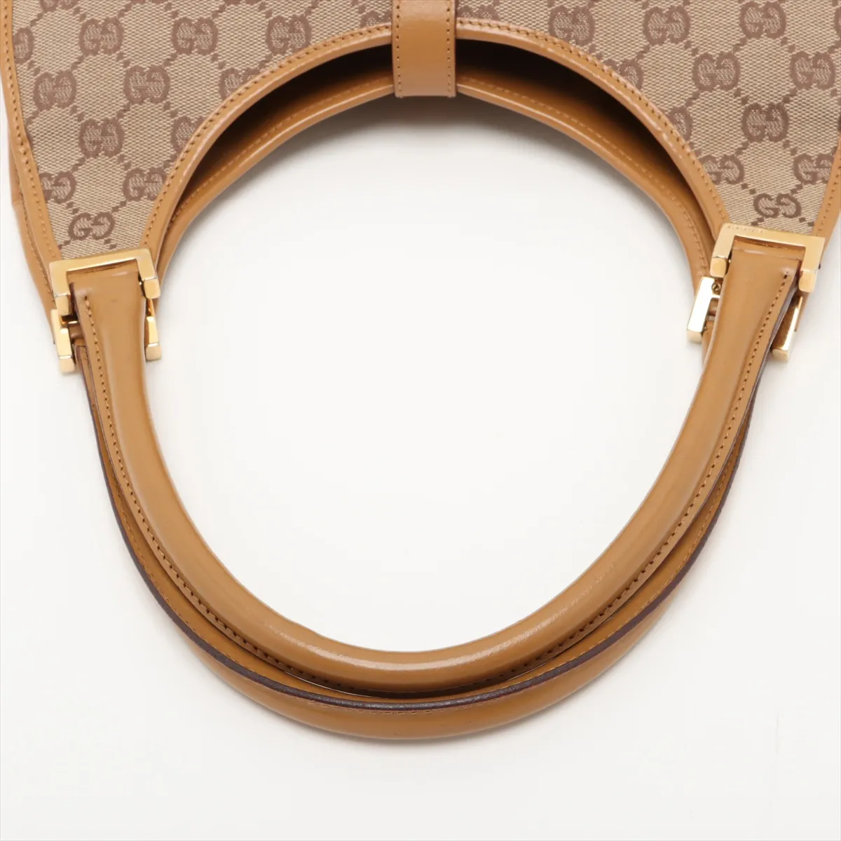 GG Canvas Jackie Canvas x Leather Handbag Brown 002 1067 — view 5