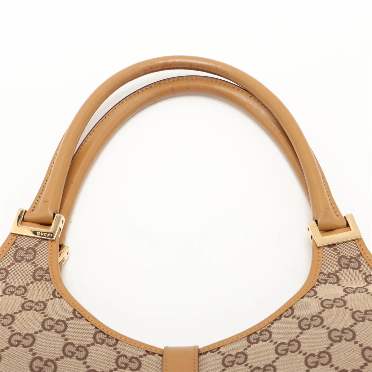 GG Canvas Jackie Canvas x Leather Handbag Brown 002 1067 — view 6
