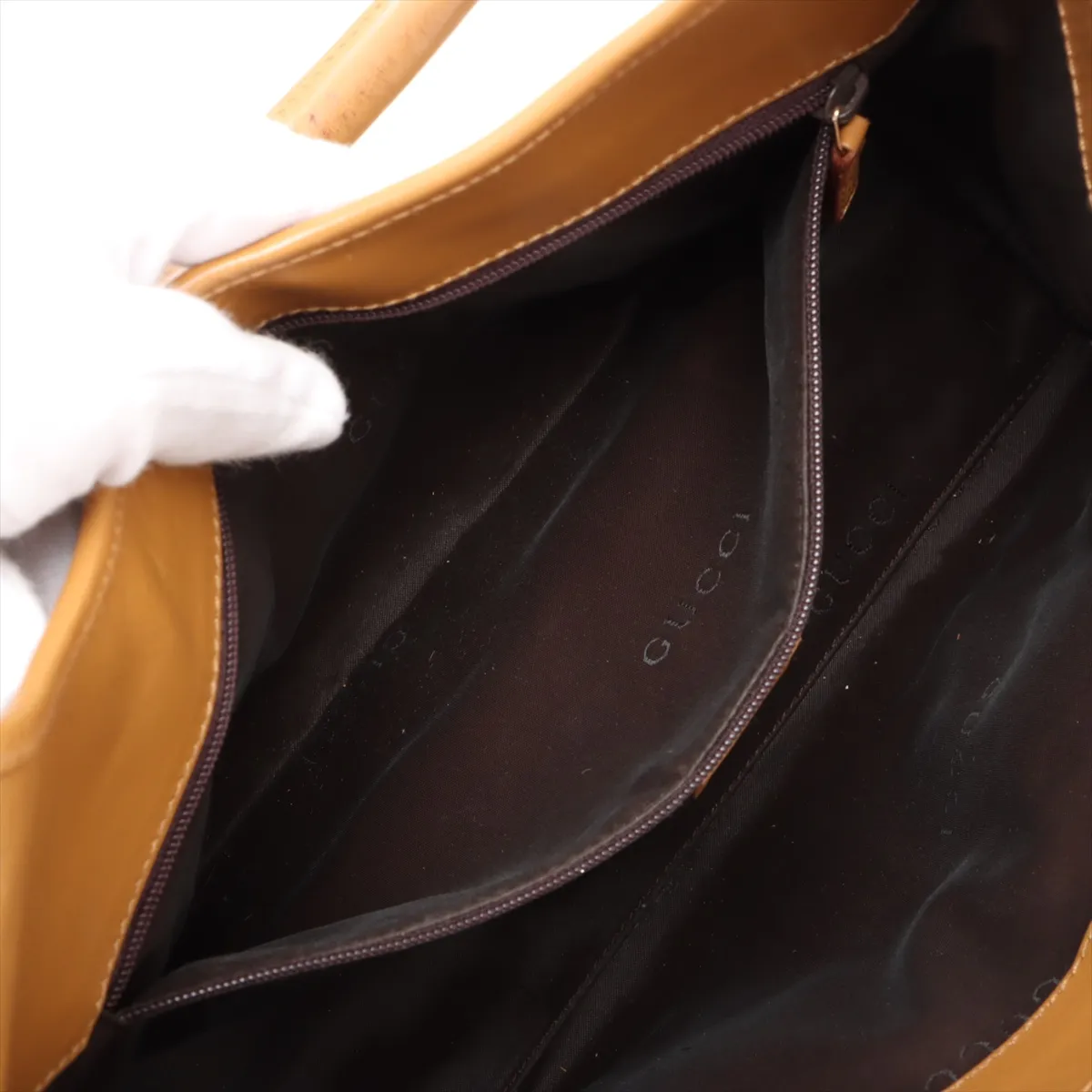 GG Canvas Jackie Canvas x Leather Handbag Brown 002 1067 — view 8