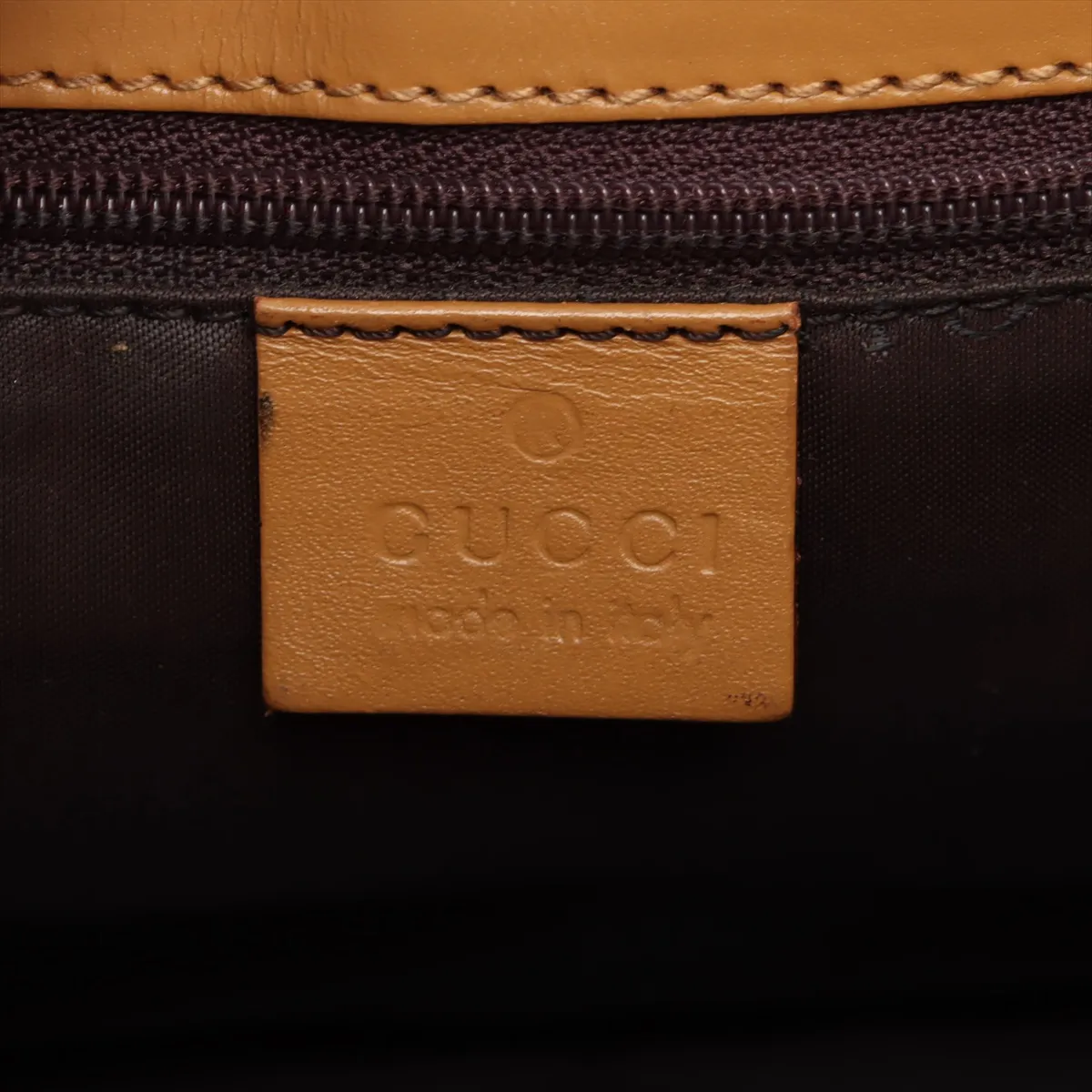 GG Canvas Jackie Canvas x Leather Handbag Brown 002 1067 — view 9
