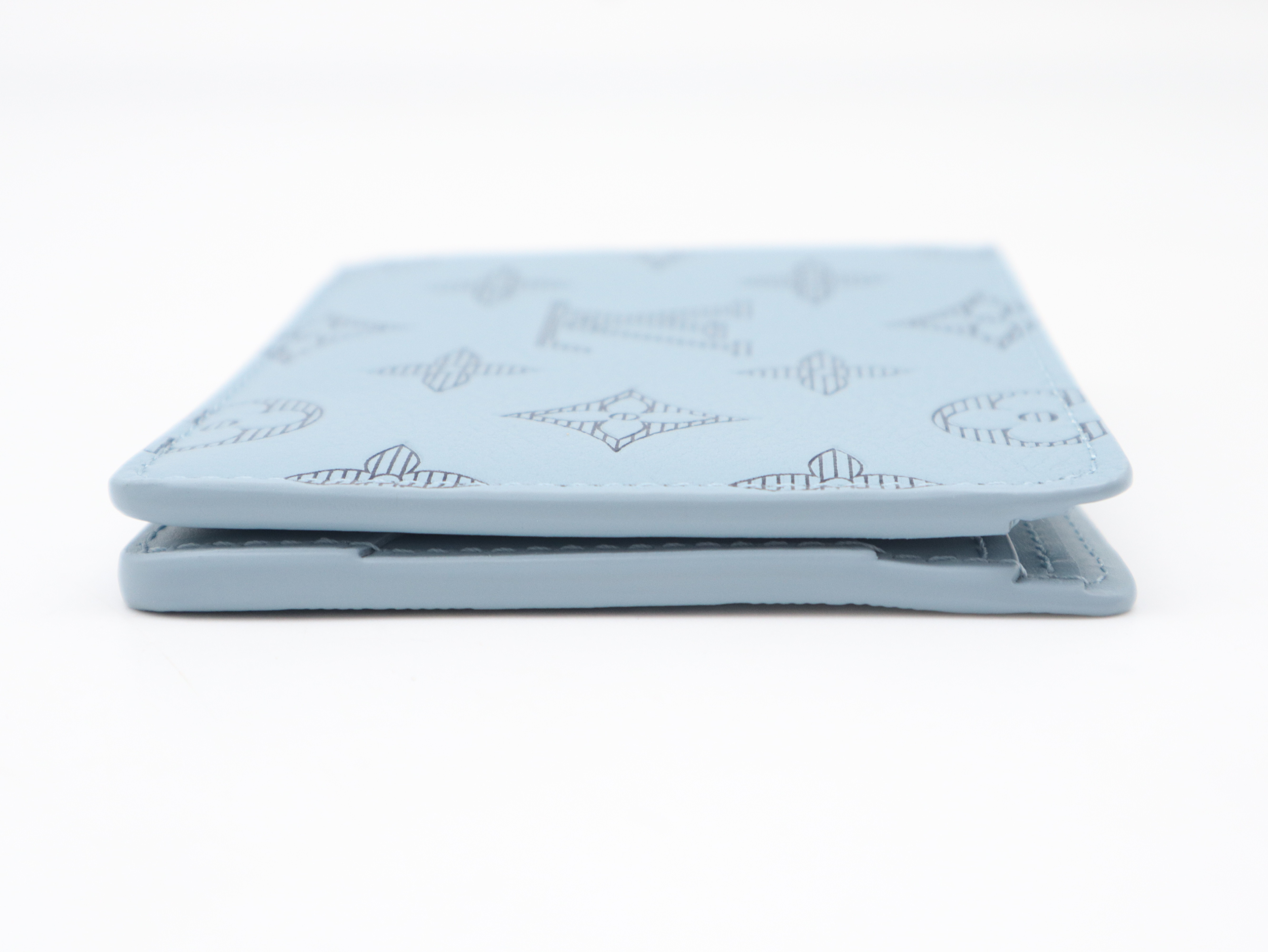 M14802 Monogram Shadow Portefeuille Multiple Blue Wallet with Box and Dust Bag, RFID ID Tested. — view 5