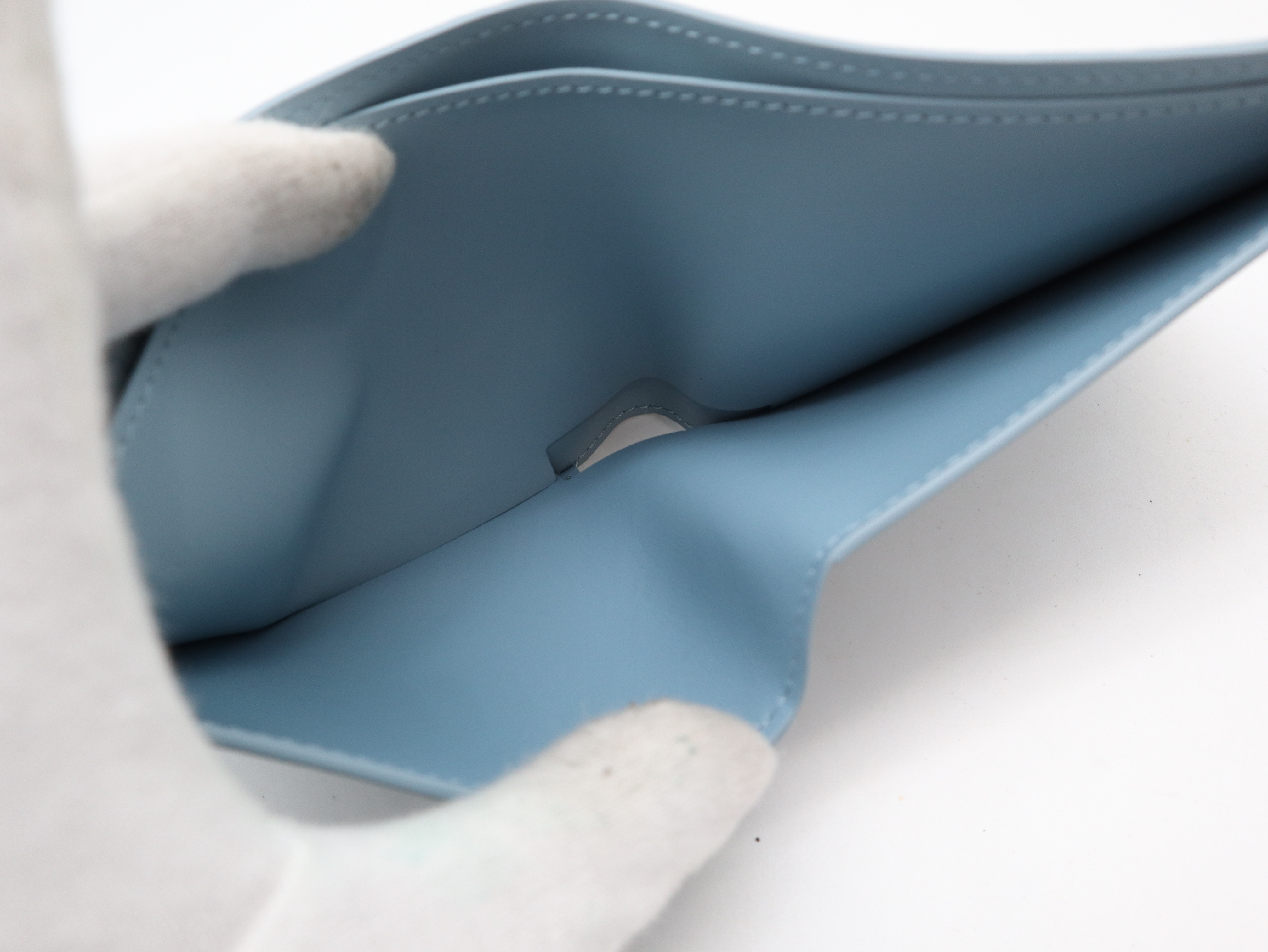 M14802 Monogram Shadow Portefeuille Multiple Blue Wallet with Box and Dust Bag, RFID ID Tested. — view 9