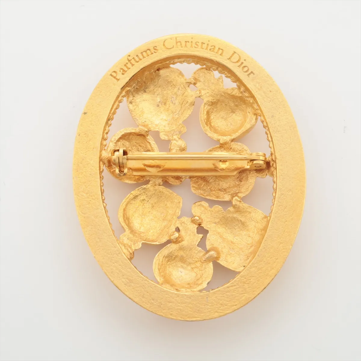 perfume bottle brooch, GP gold, — view 2