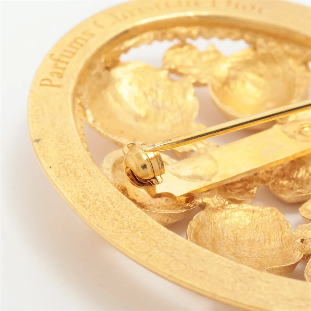 perfume bottle brooch, GP gold, — view 3