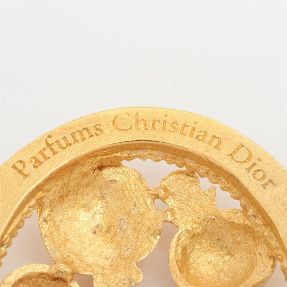 perfume bottle brooch, GP gold, — view 4
