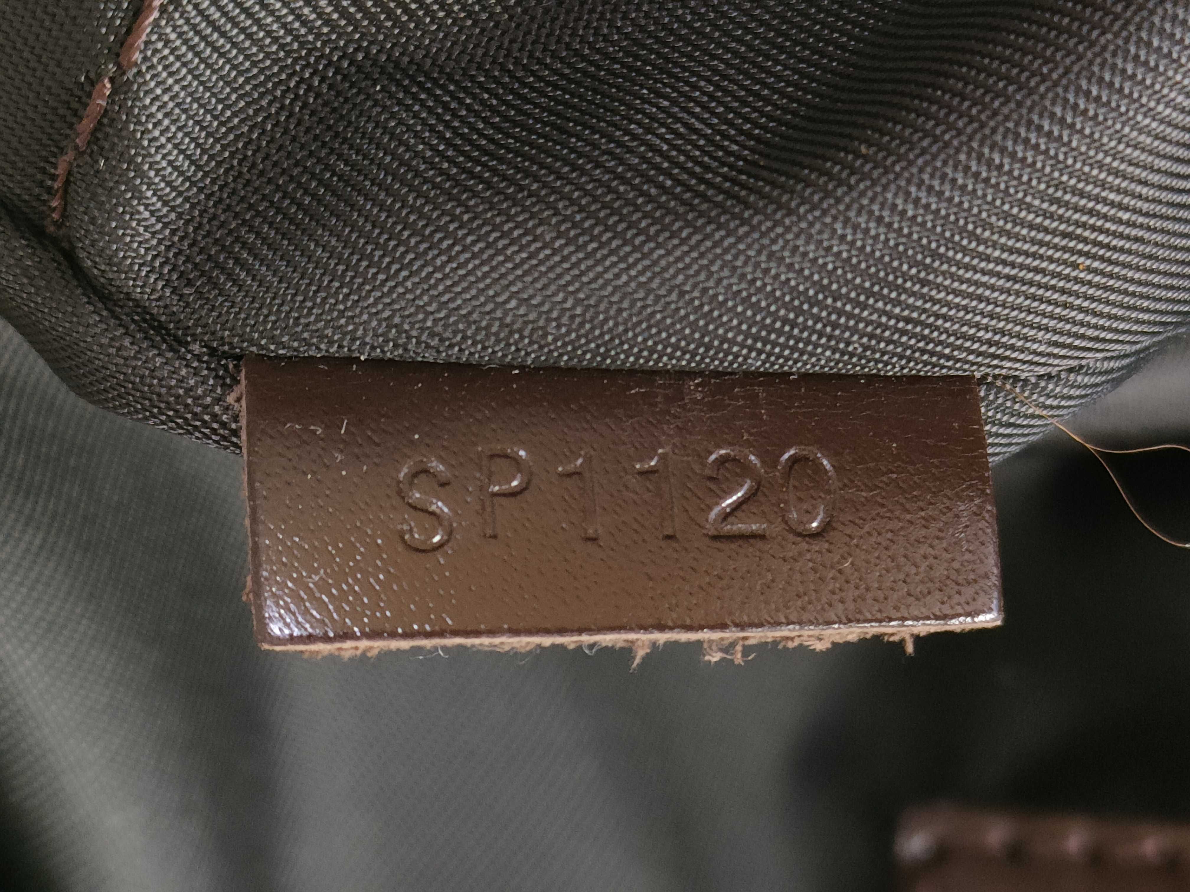 Damier Geant Citadin NM N41437 SP1120 Navy x Brown Shoulder Bag — view 13