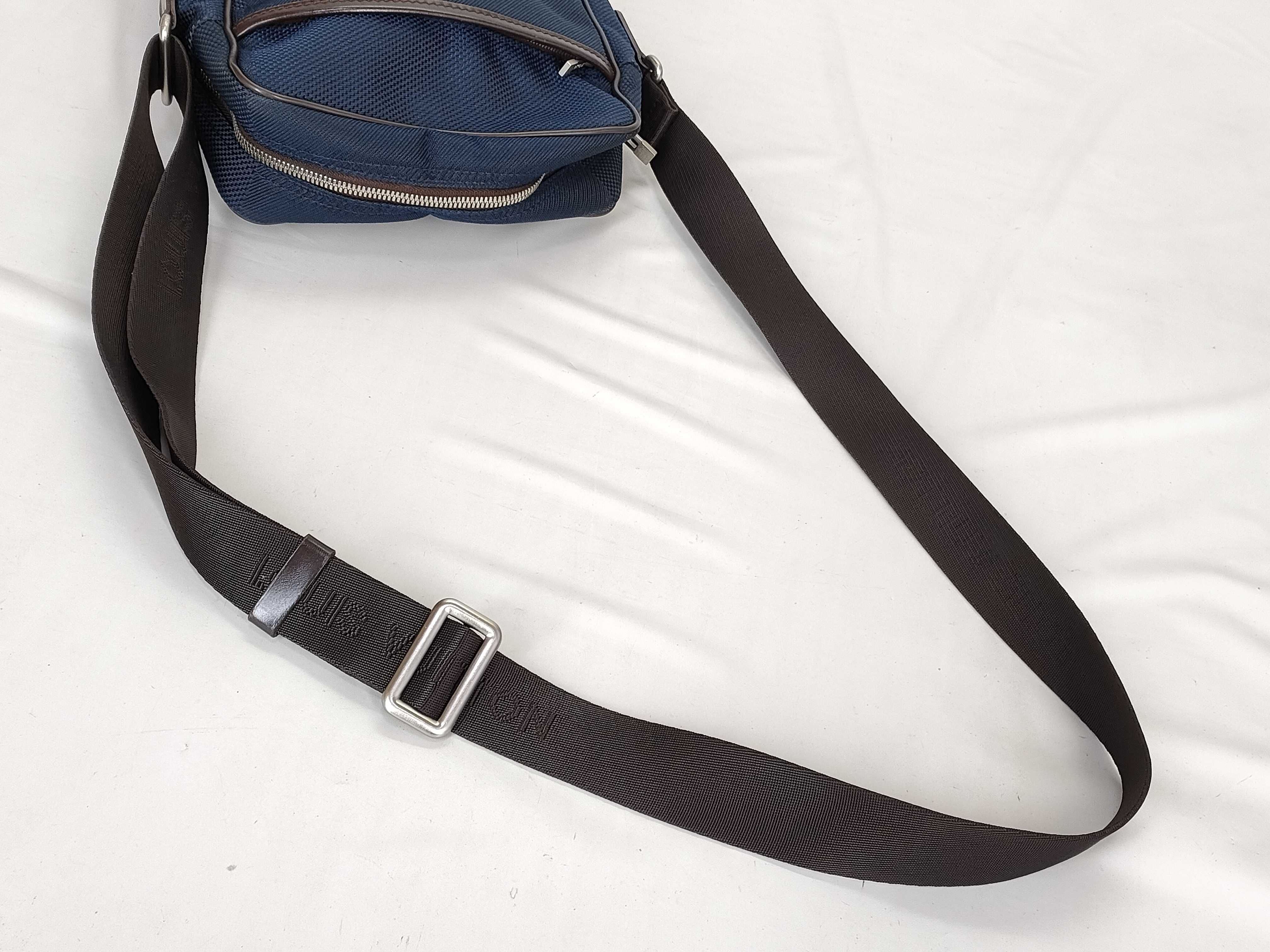 Damier Geant Citadin NM N41437 SP1120 Navy x Brown Shoulder Bag — view 3