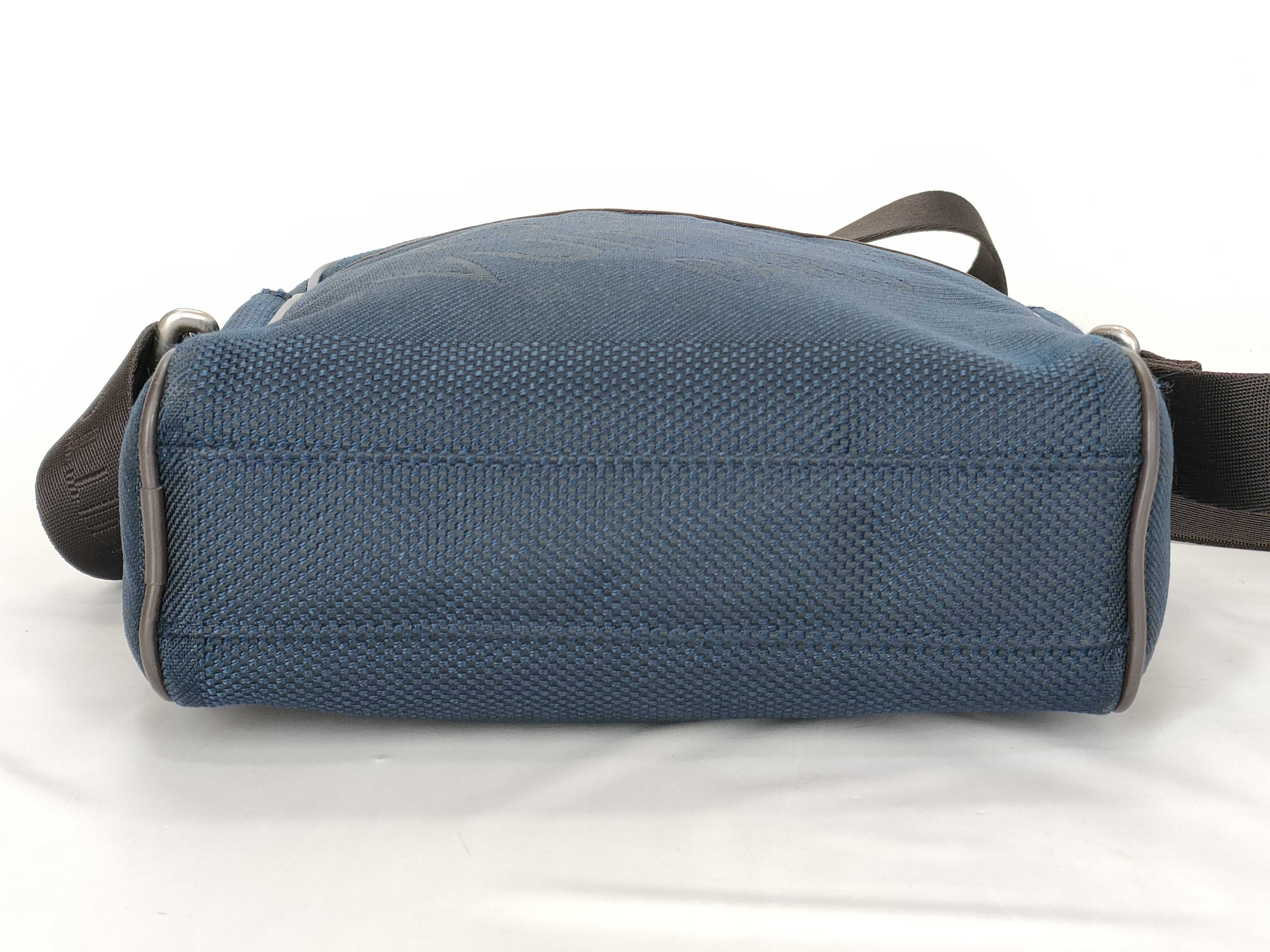 Damier Geant Citadin NM N41437 SP1120 Navy x Brown Shoulder Bag — view 8