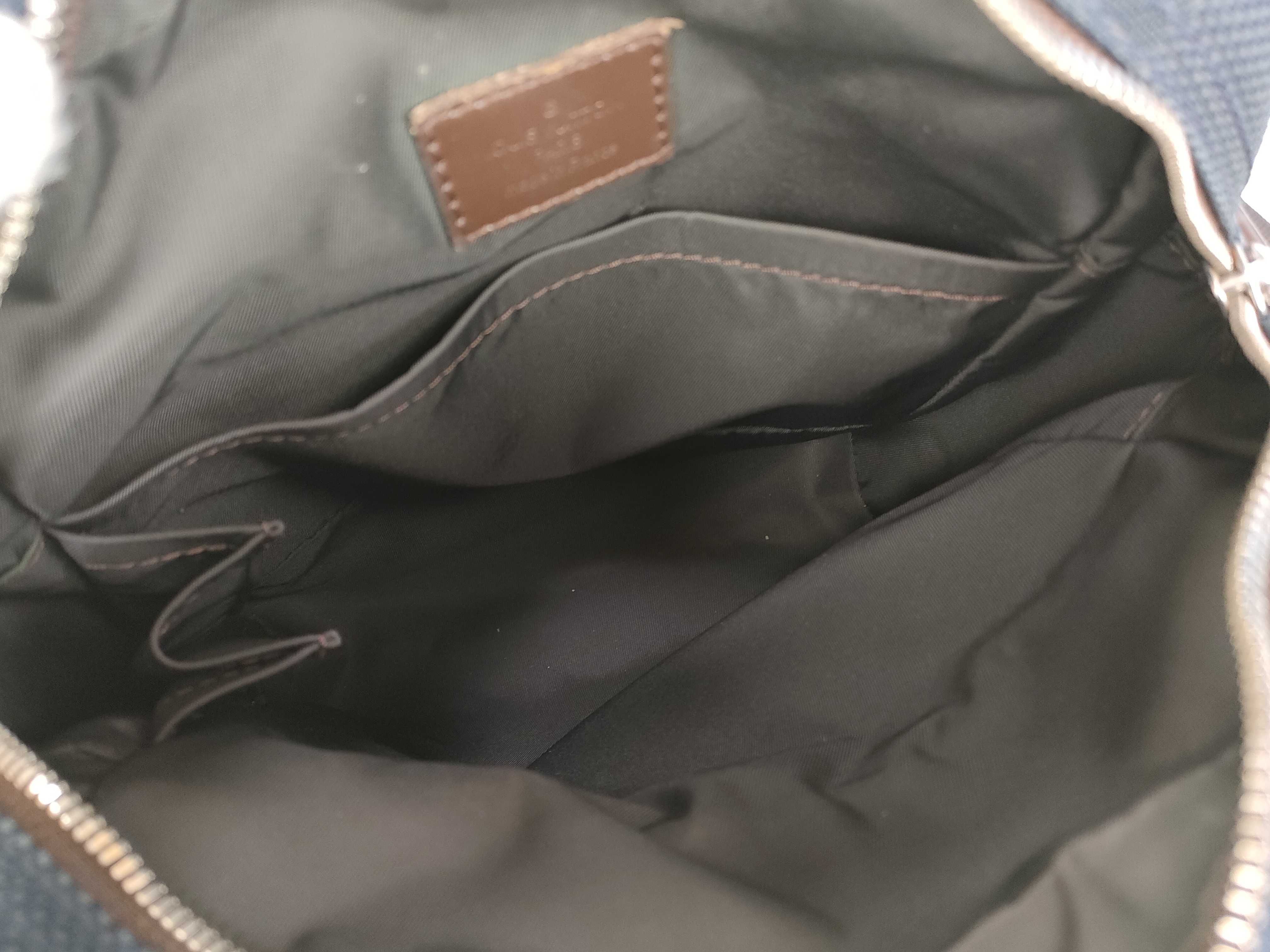 Damier Geant Citadin NM N41437 SP1120 Navy x Brown Shoulder Bag — view 10