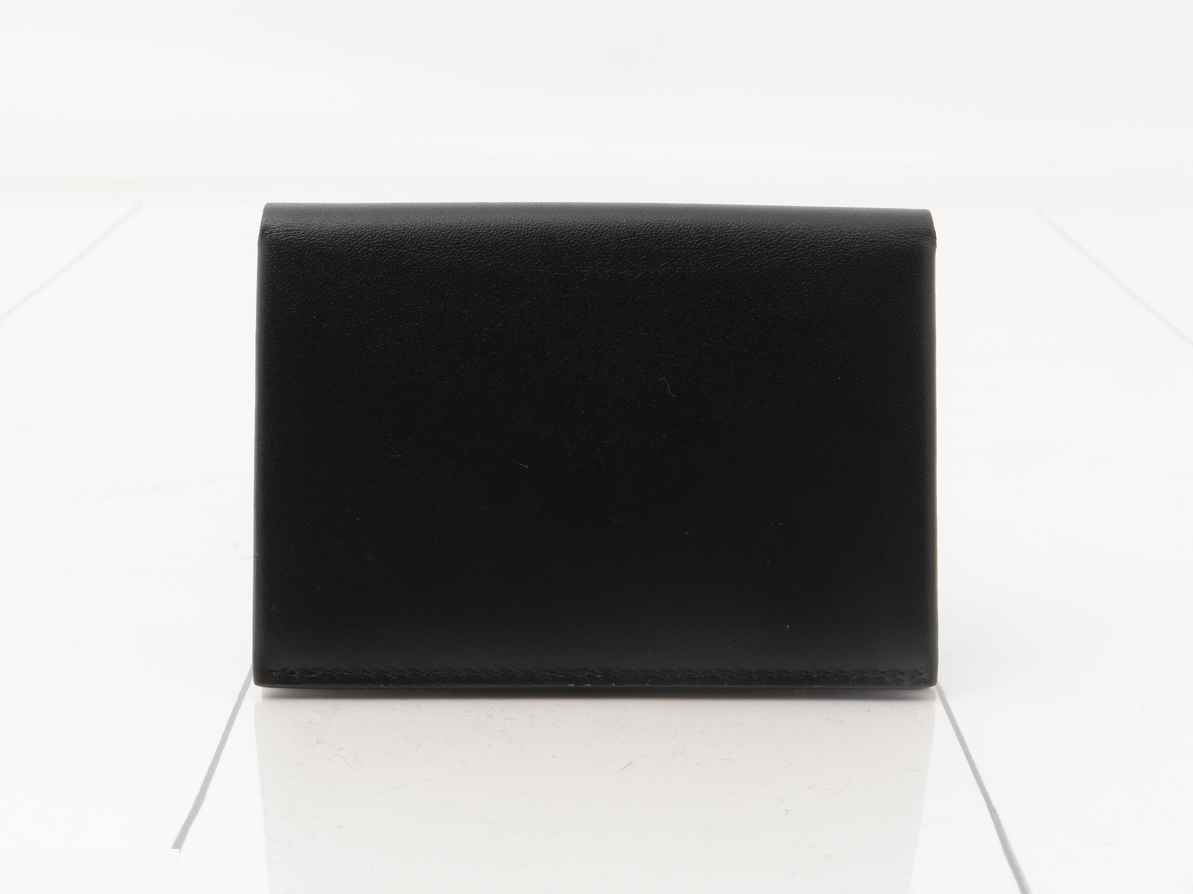 Card case, smooth leather, black — view 2
