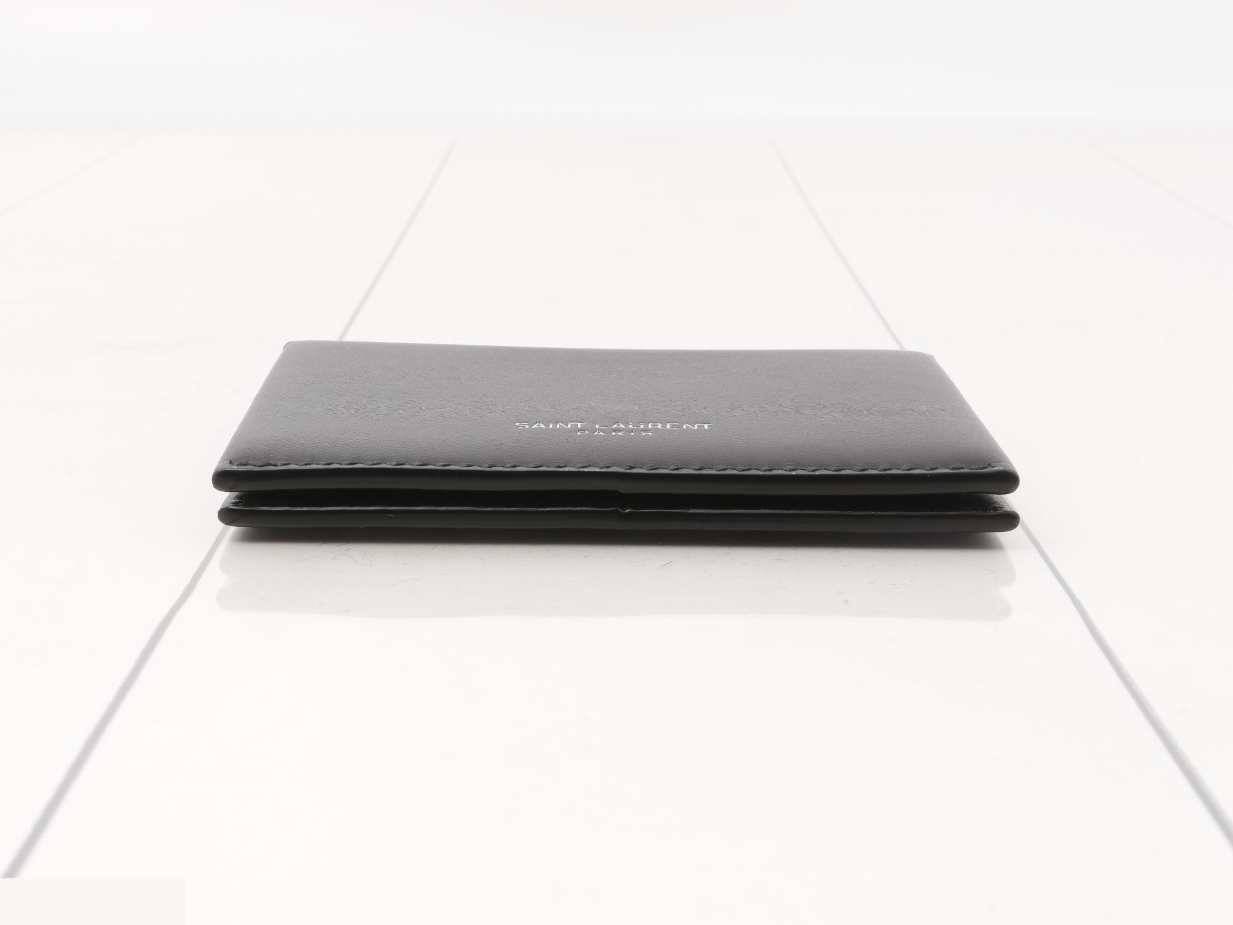 Card case, smooth leather, black — view 3