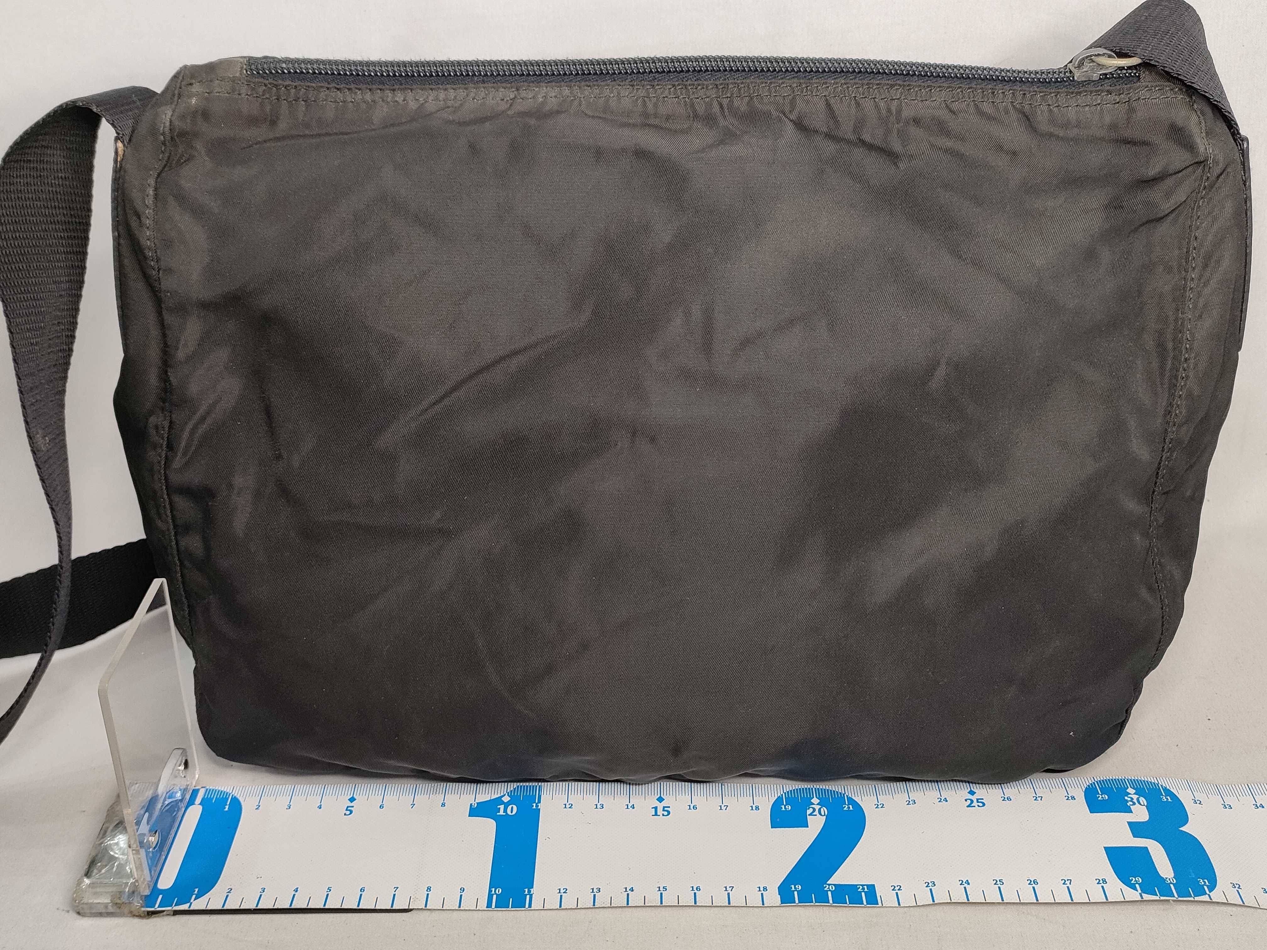 Nylon Shoulder Bag with Triangle Logo — view 2