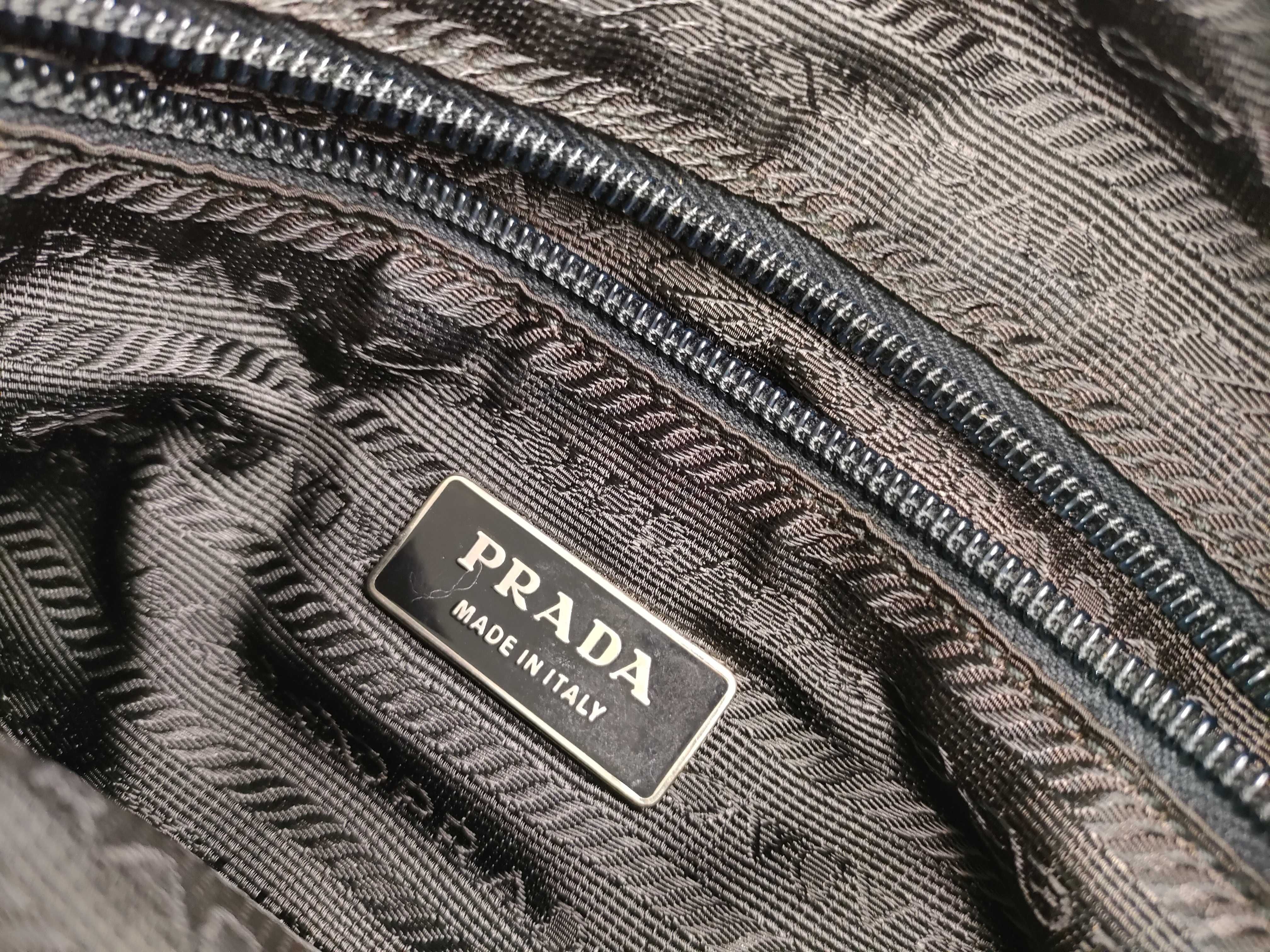 Nylon Shoulder Bag with Triangle Logo — view 11